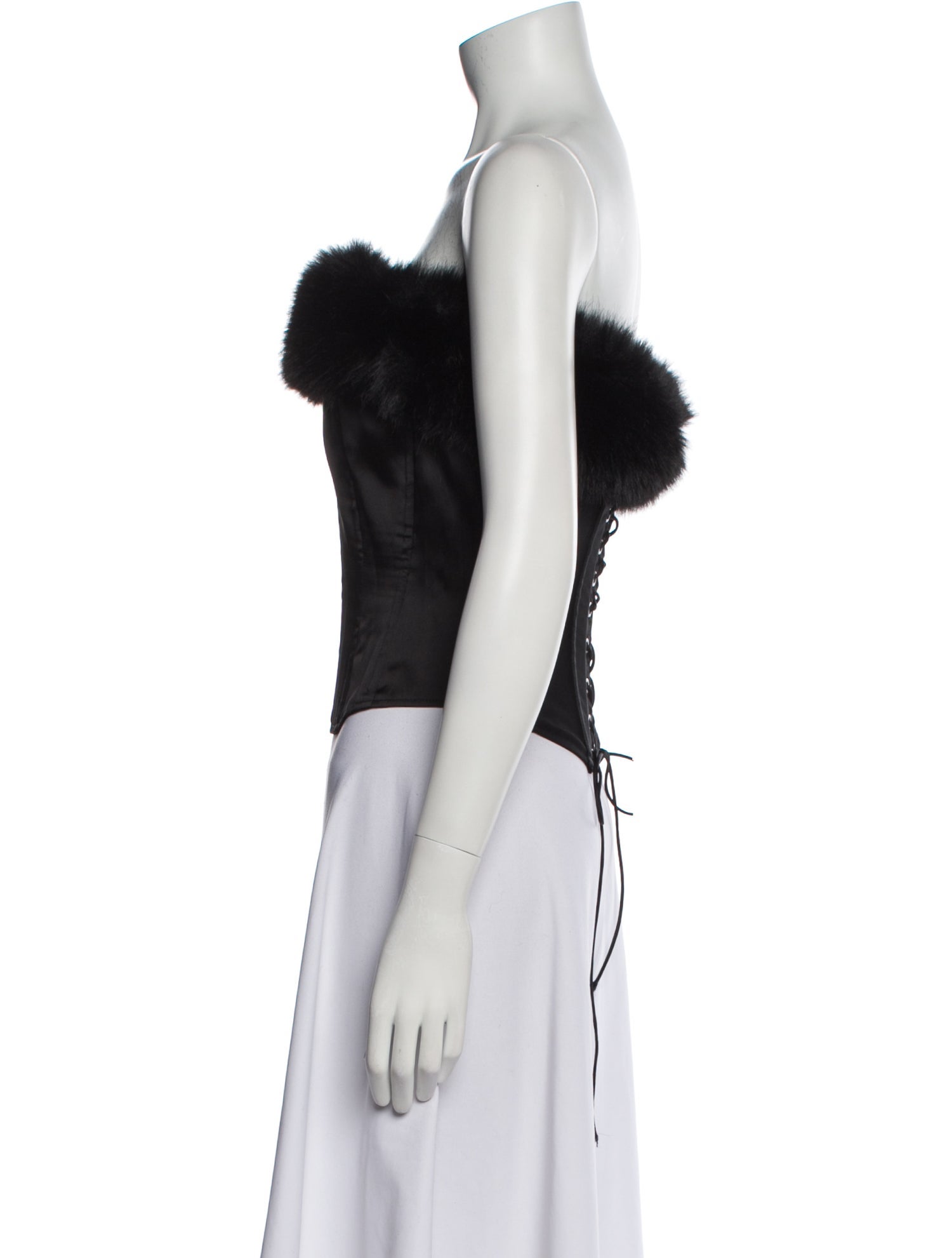 Selkie Silk Strapless Crop Top