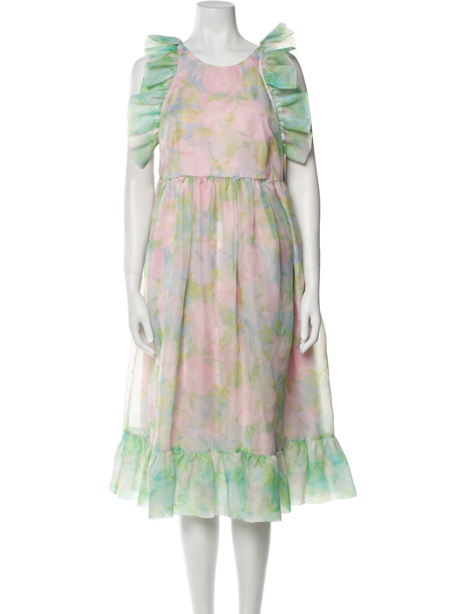 Selkie Tie-Dye Print Midi Length Dress