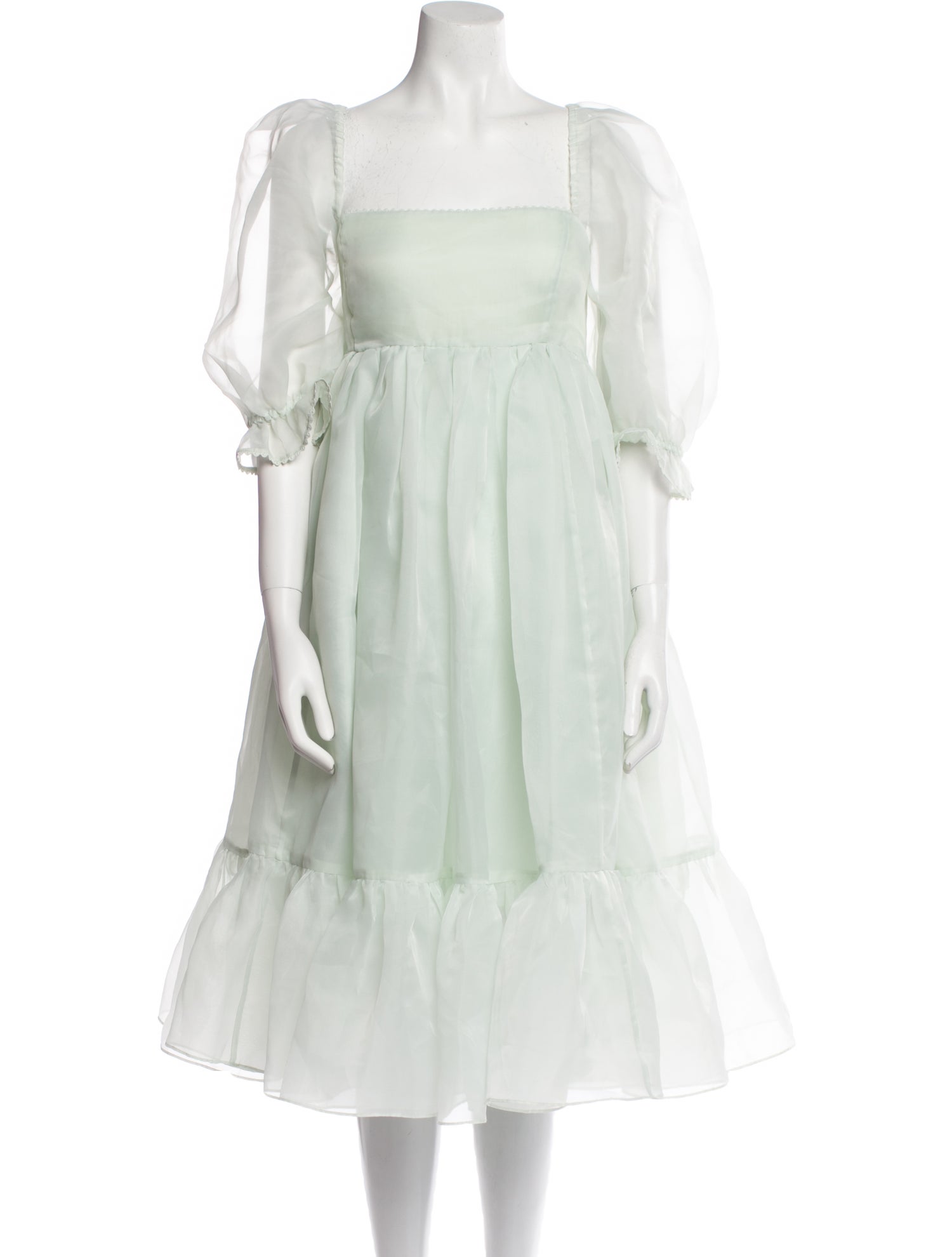 Selkie Square Neckline Midi Length Dress