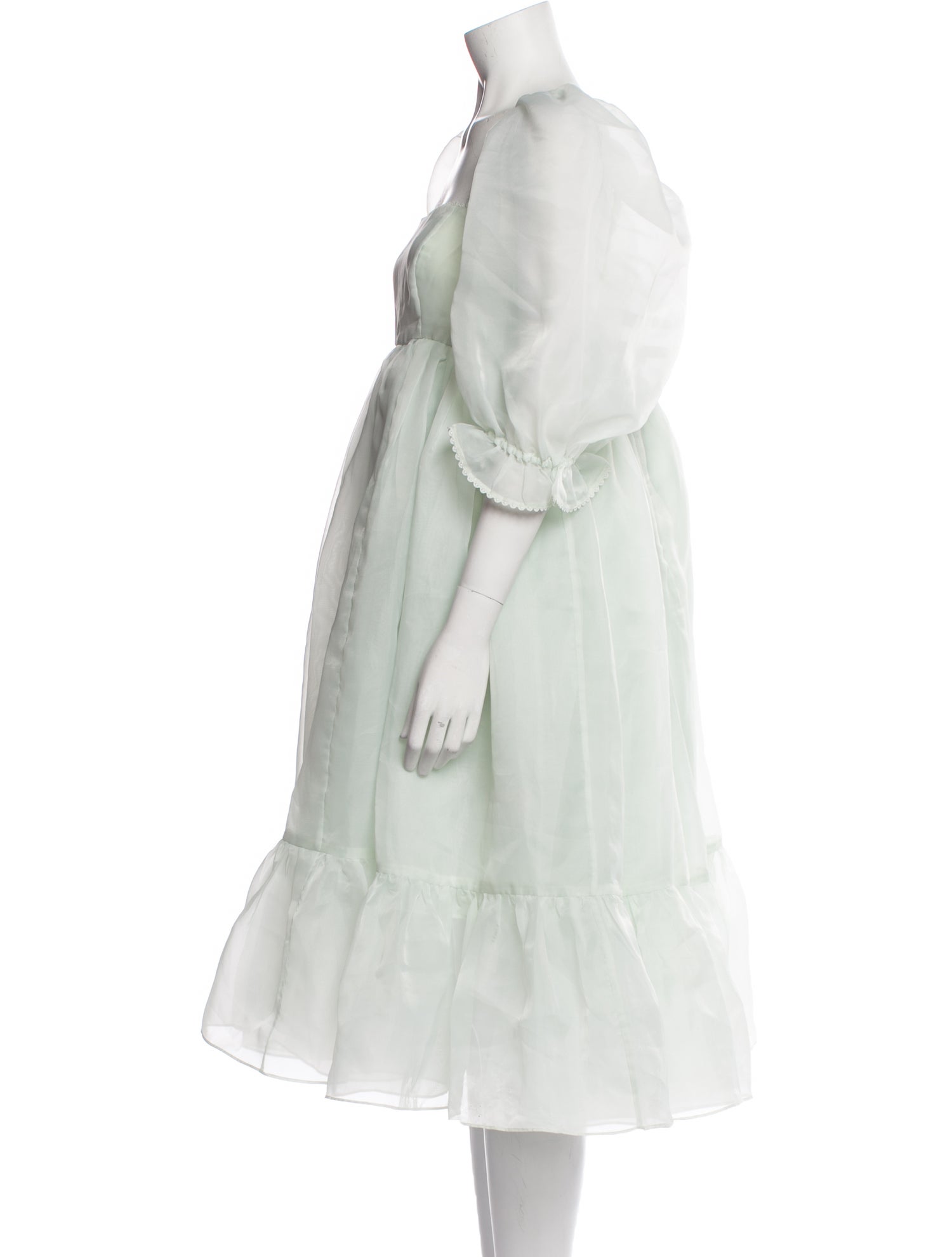 Selkie Square Neckline Midi Length Dress