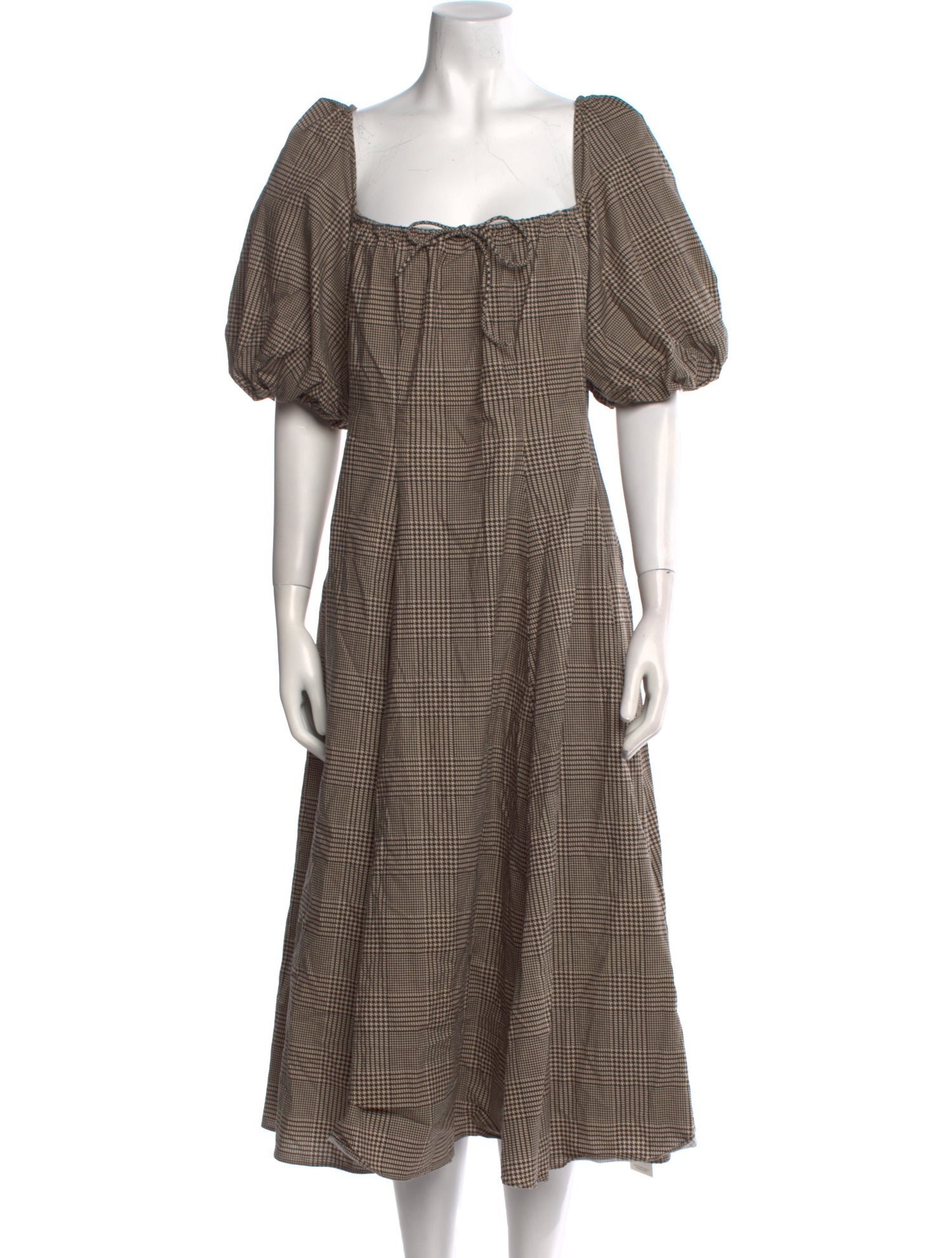 Selkie Plaid Print Midi Length Dress - Brown Dresses, Clothing - WSEEI24342 | The RealReal Selkie Plaid Print Midi Length Dress - Brown Dresses, Clothing - WSEEI24342 | The RealReal