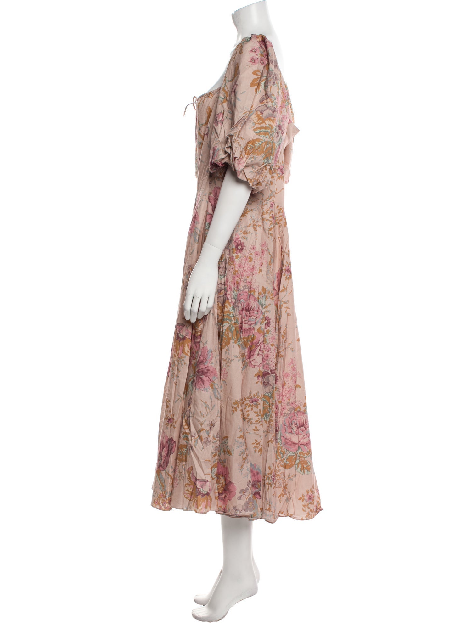 Selkie Floral Print Midi Length Dress w/ Tags