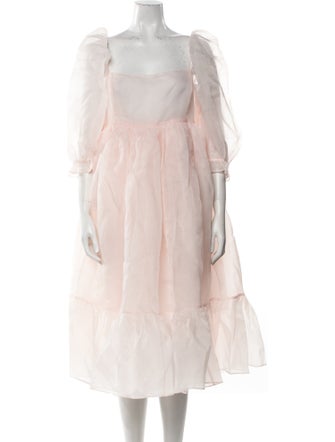 Selkie Square Neckline Midi Length Dress w/ Tags