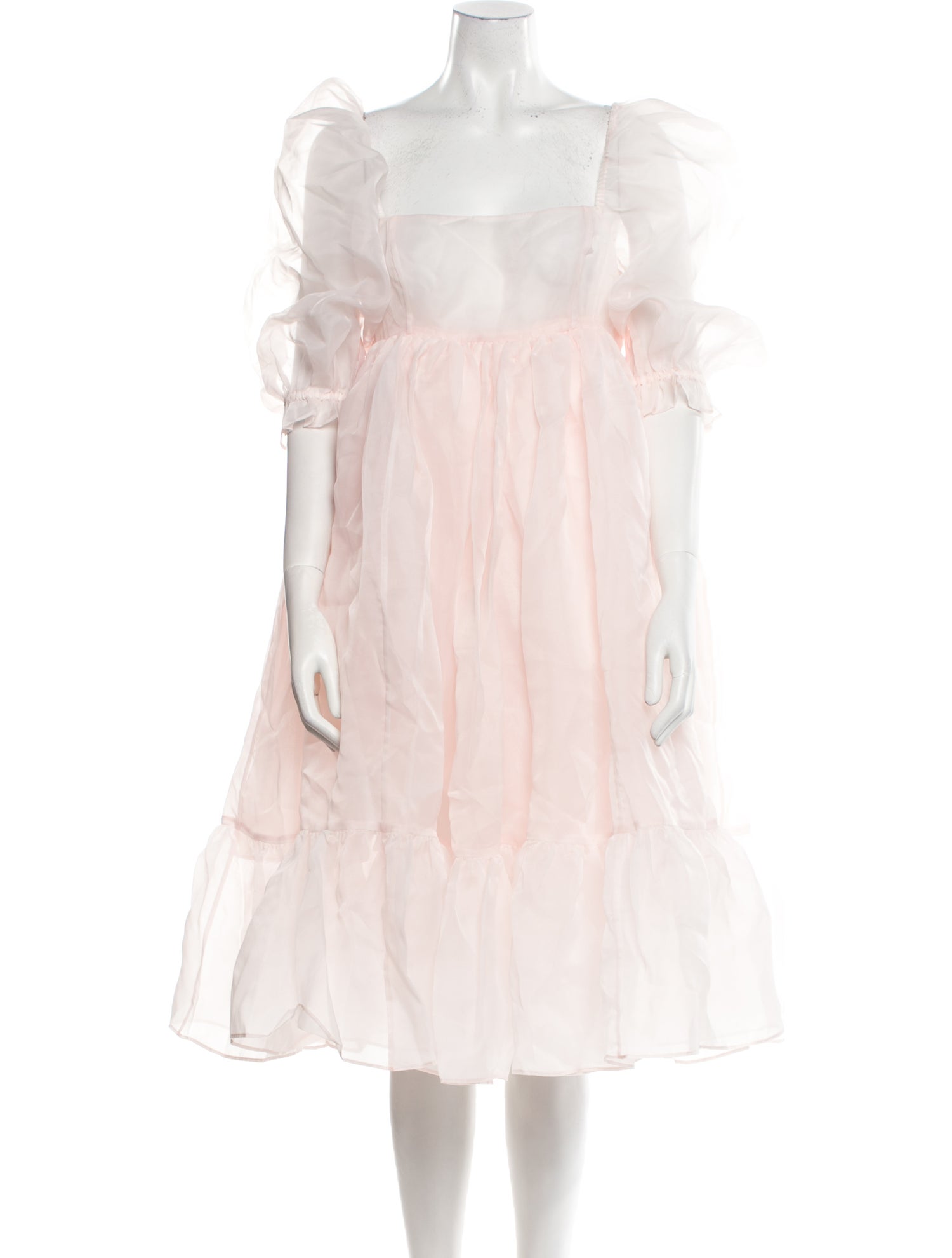 Selkie Square Neckline Knee-Length Dress