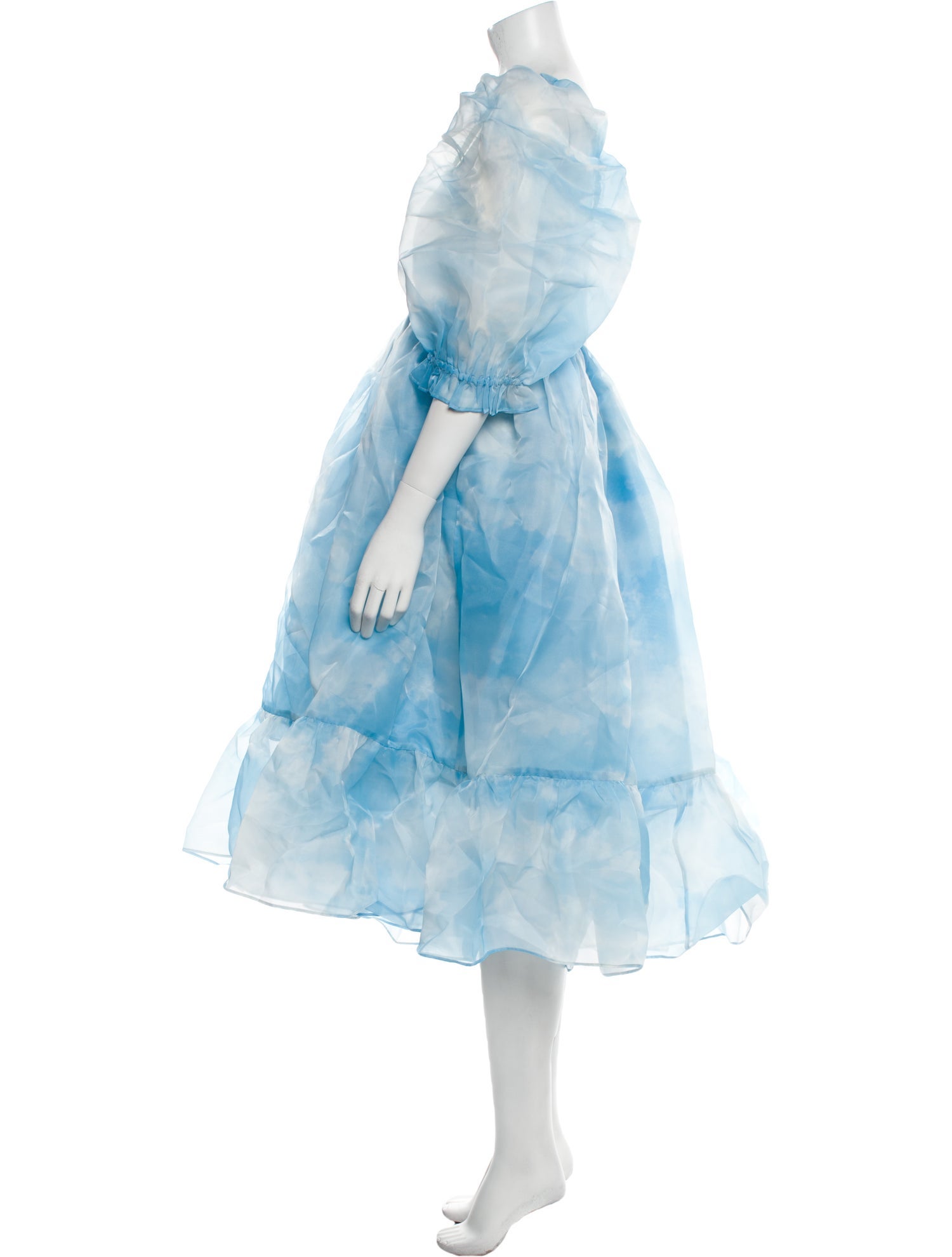 Selkie Square Neckline Midi Length Dress