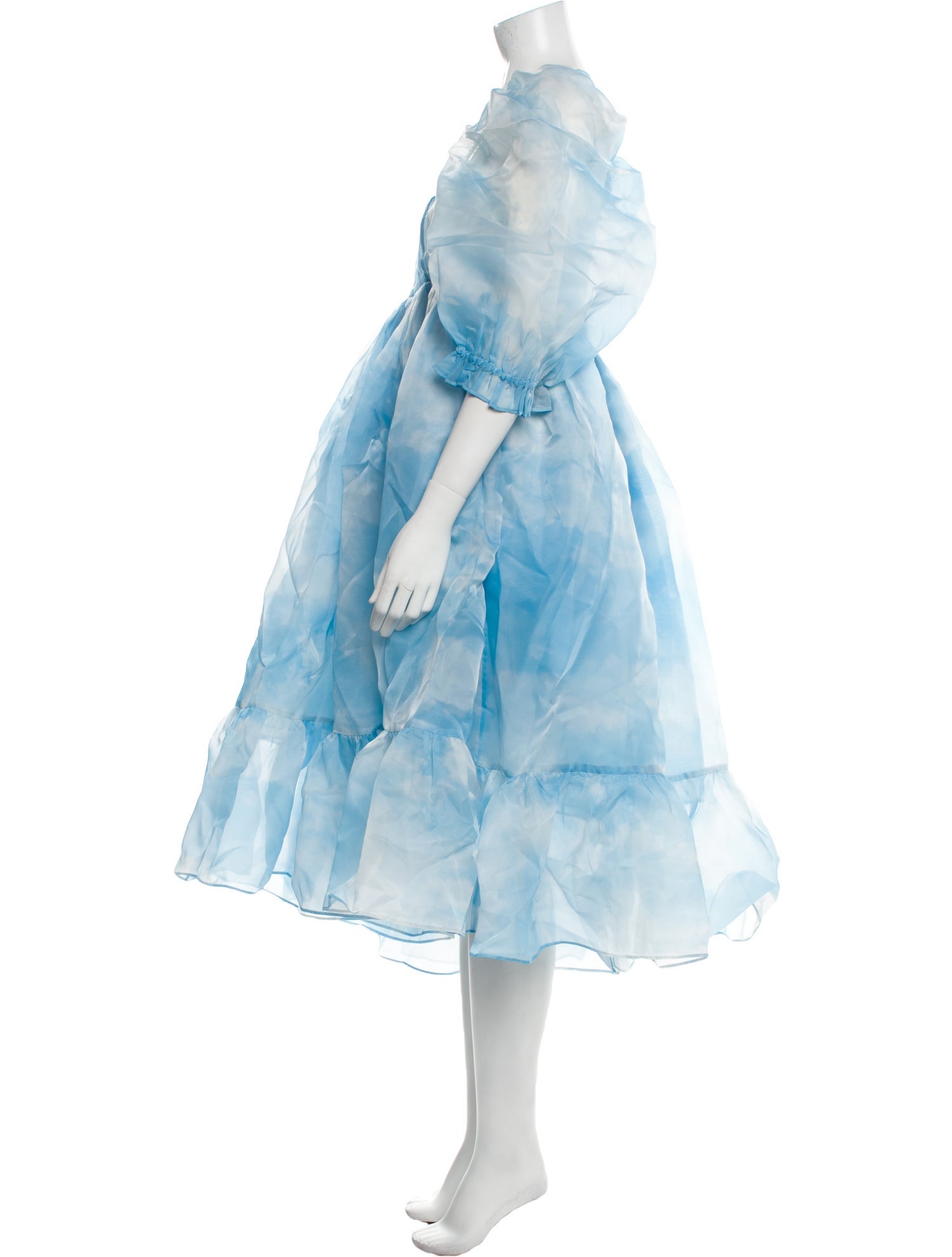 Selkie Square Neckline Midi Length Dress