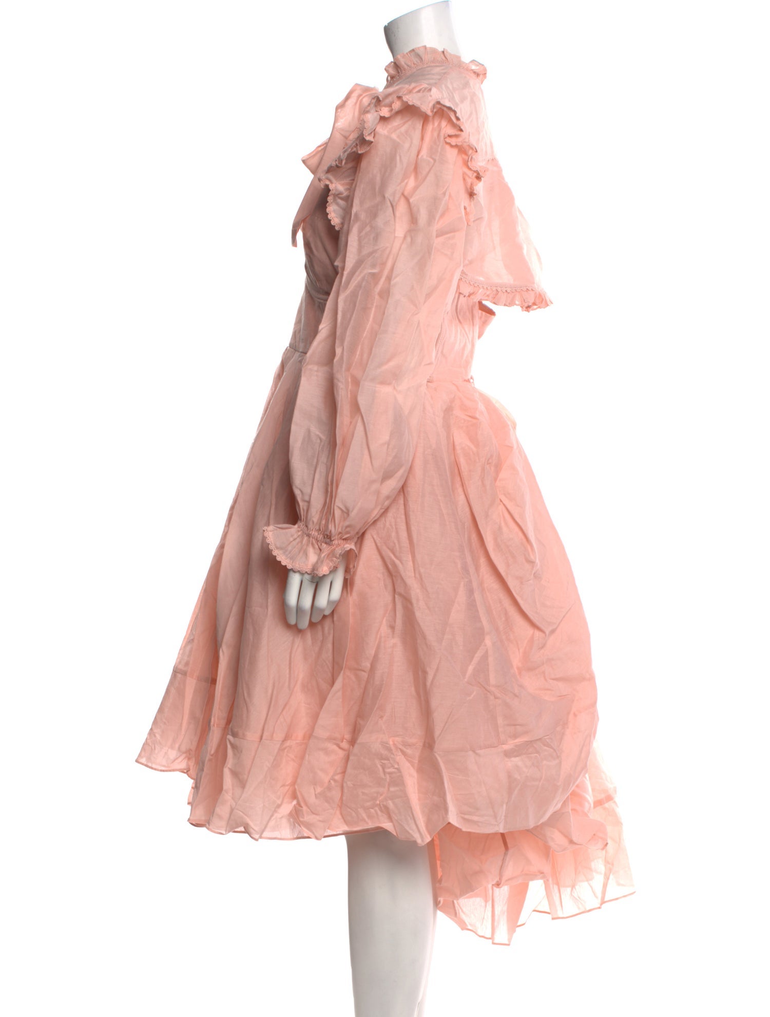 Selkie Tie Neck Midi Length Dress