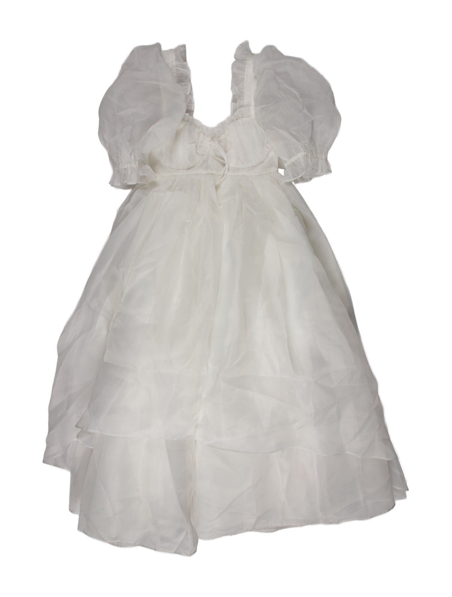 Selkie Square Neckline Midi Length Dress