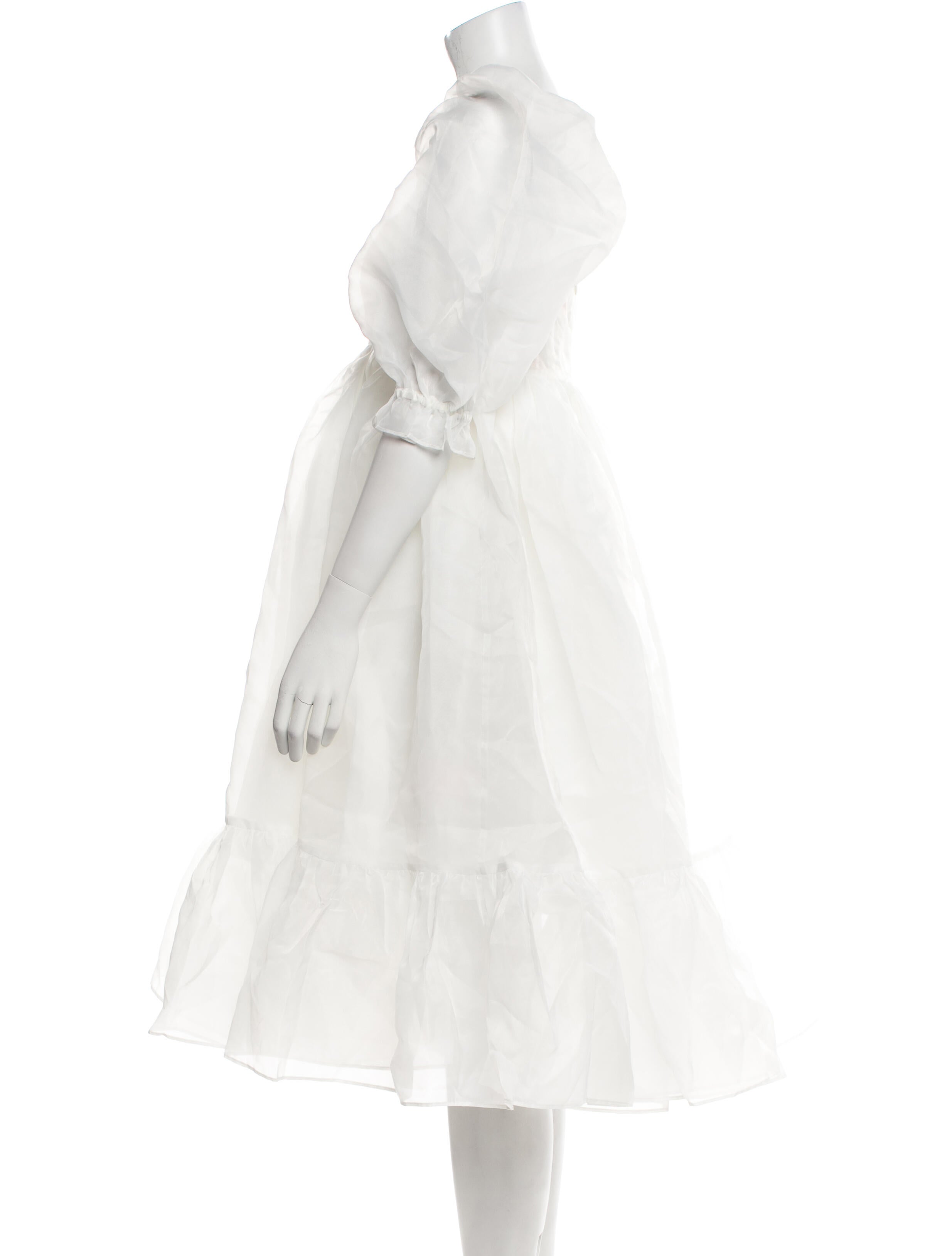 Selkie Square Neckline Midi Length Dress