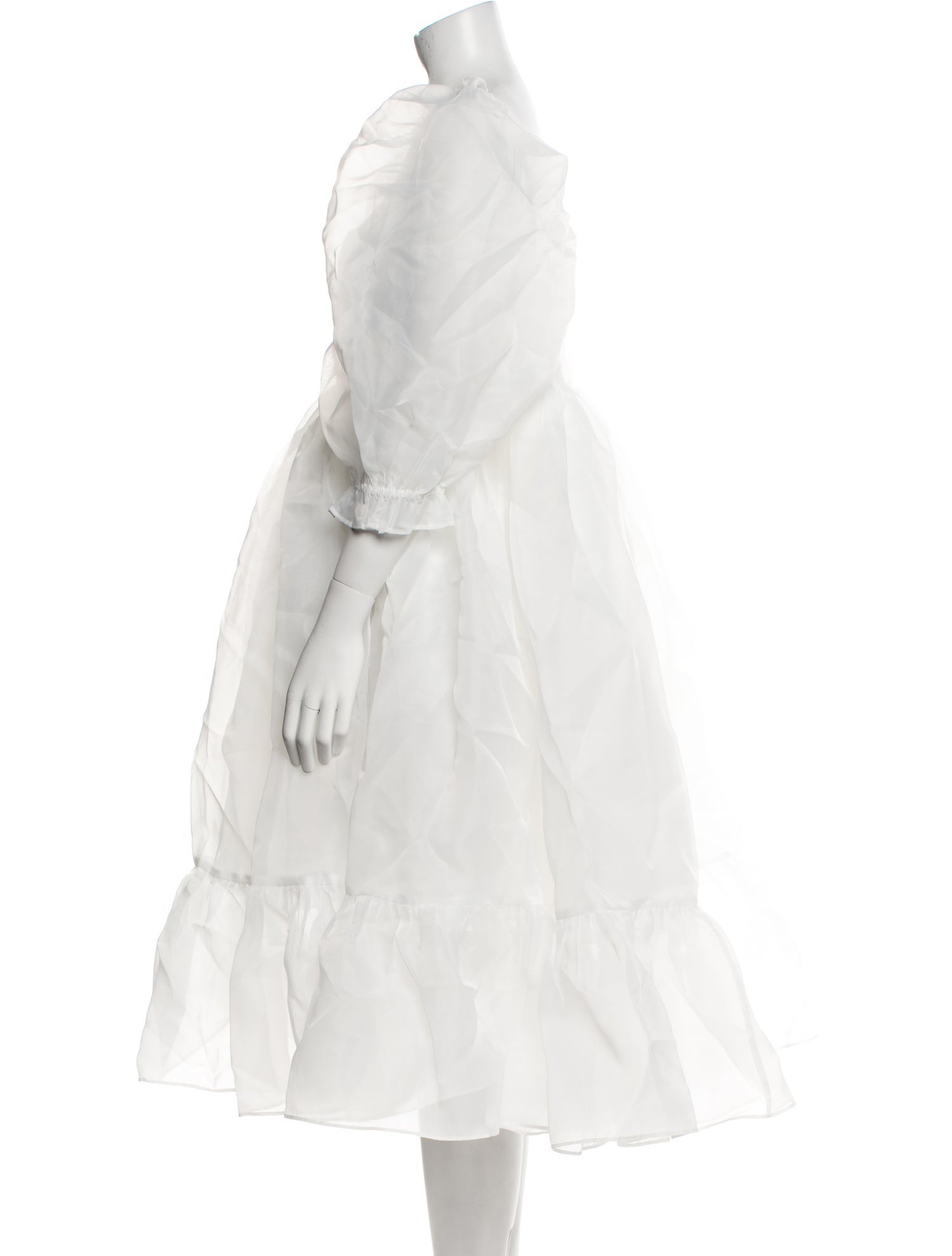 Selkie Square Neckline Midi Length Dress