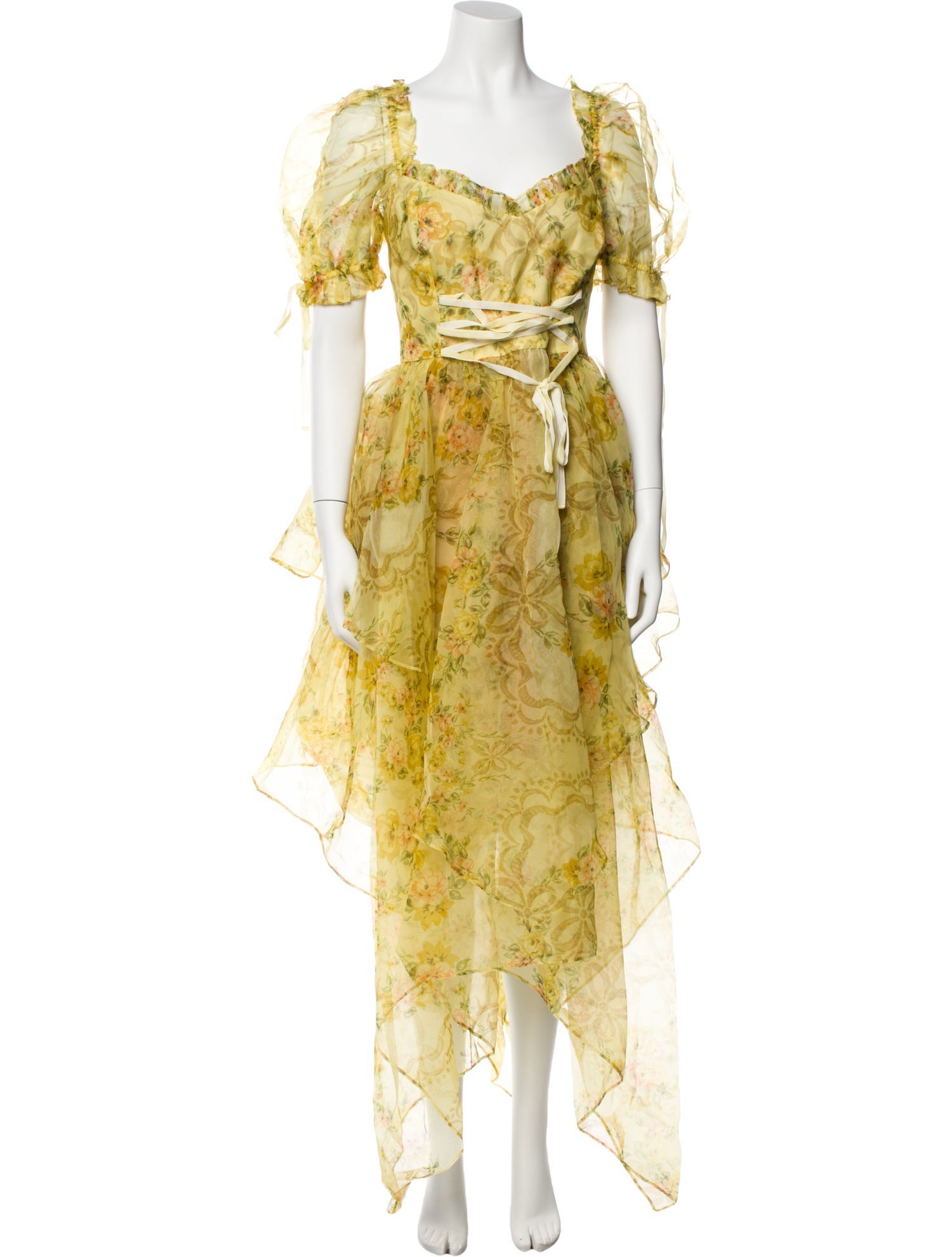 Selkie Floral Print Long Dress w/ Tags