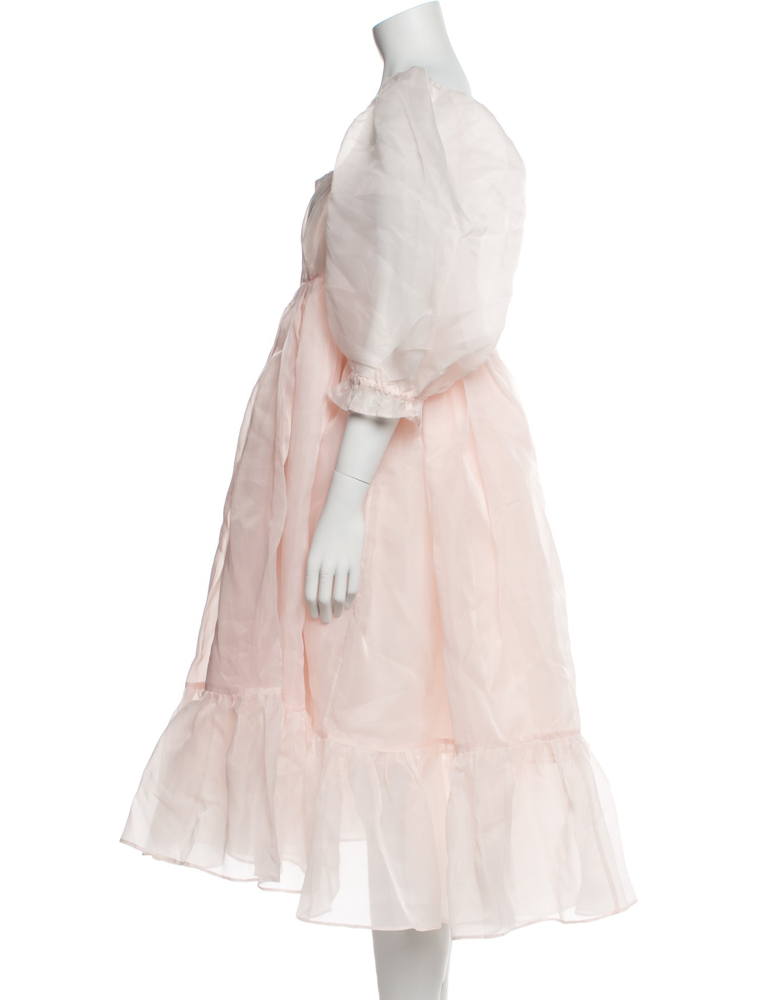 Selkie Square Neckline Midi Length Dress