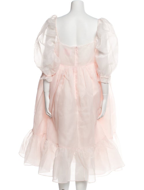 Selkie Square Neckline Midi Length Dress