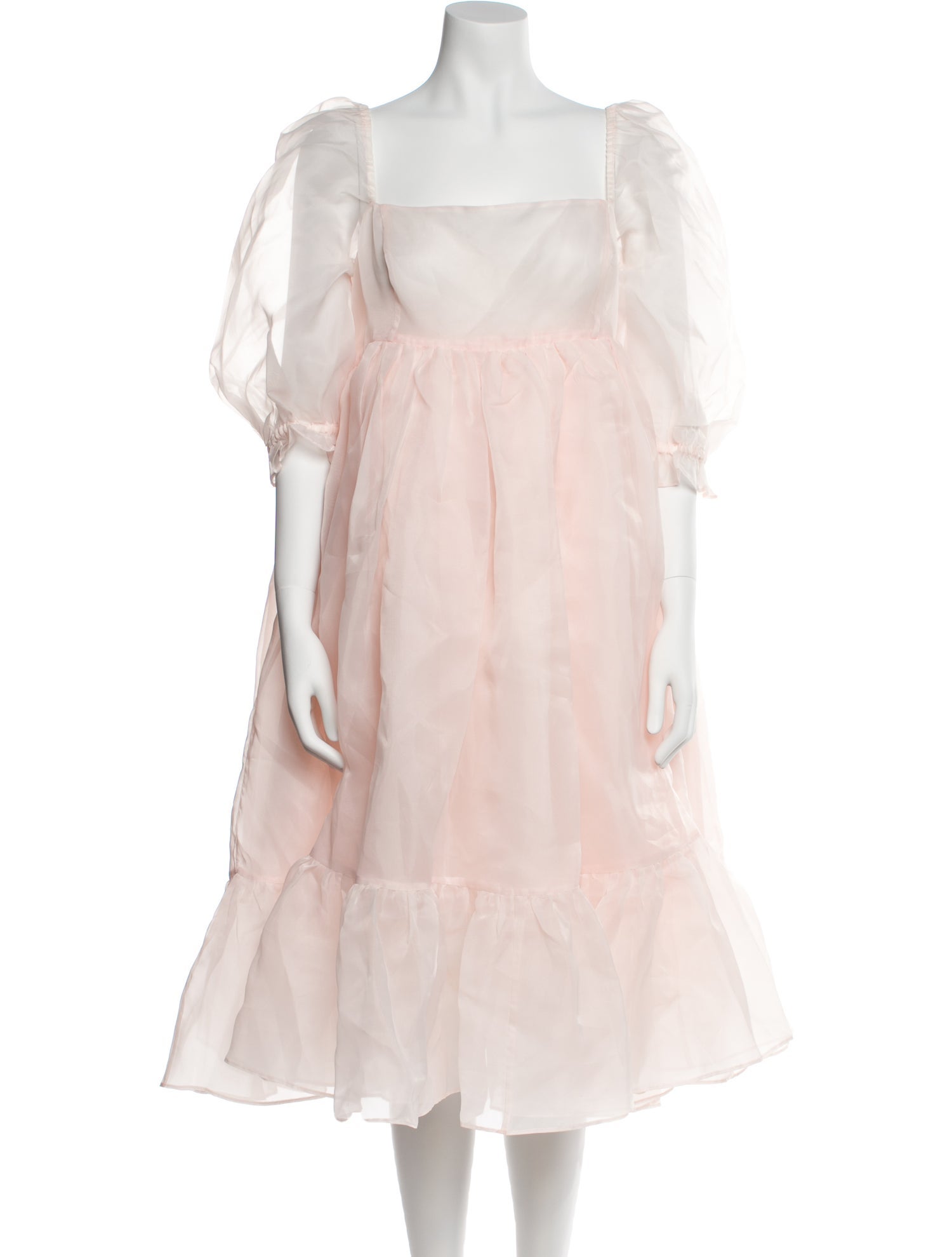 Selkie Square Neckline Midi Length Dress