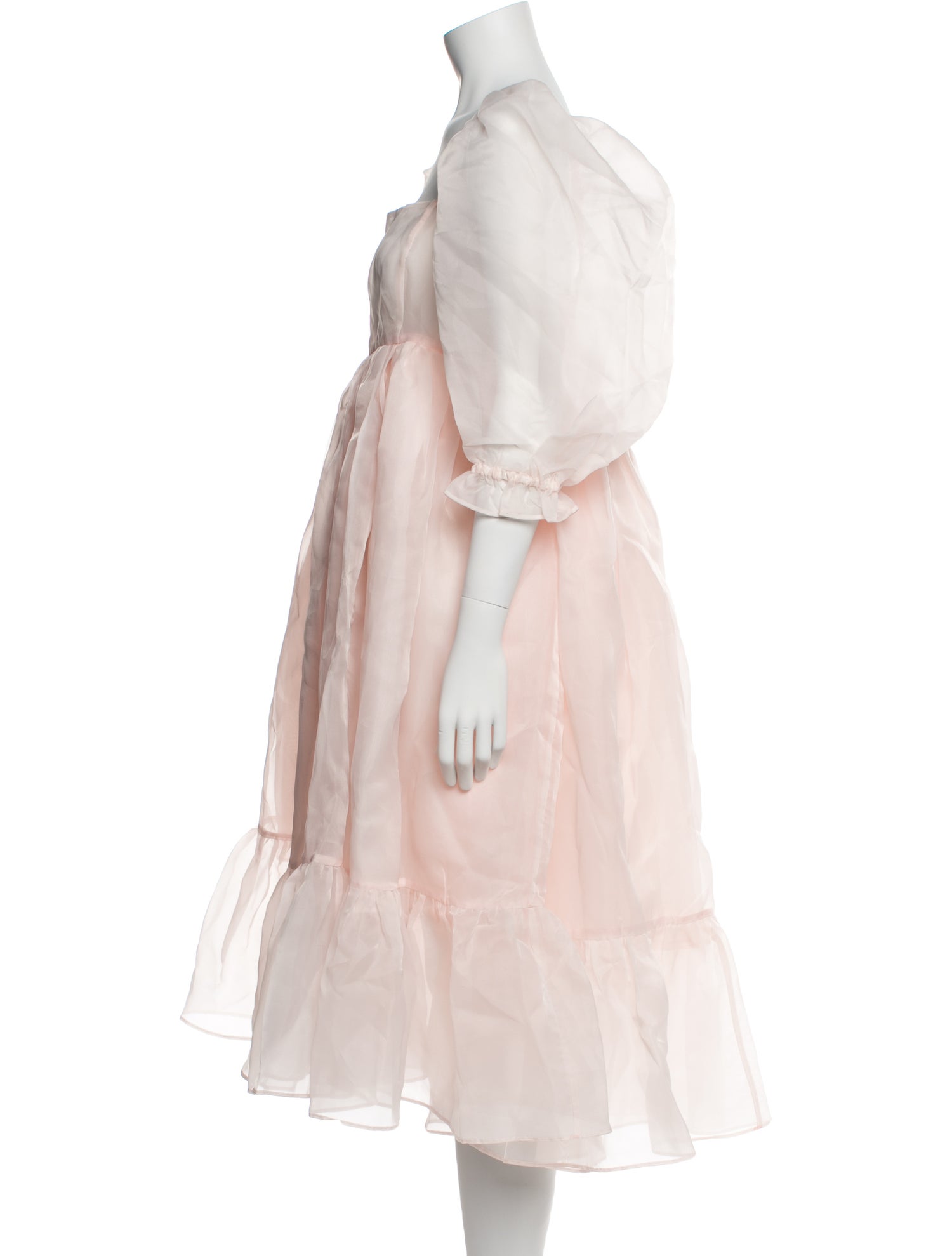 Selkie Square Neckline Midi Length Dress