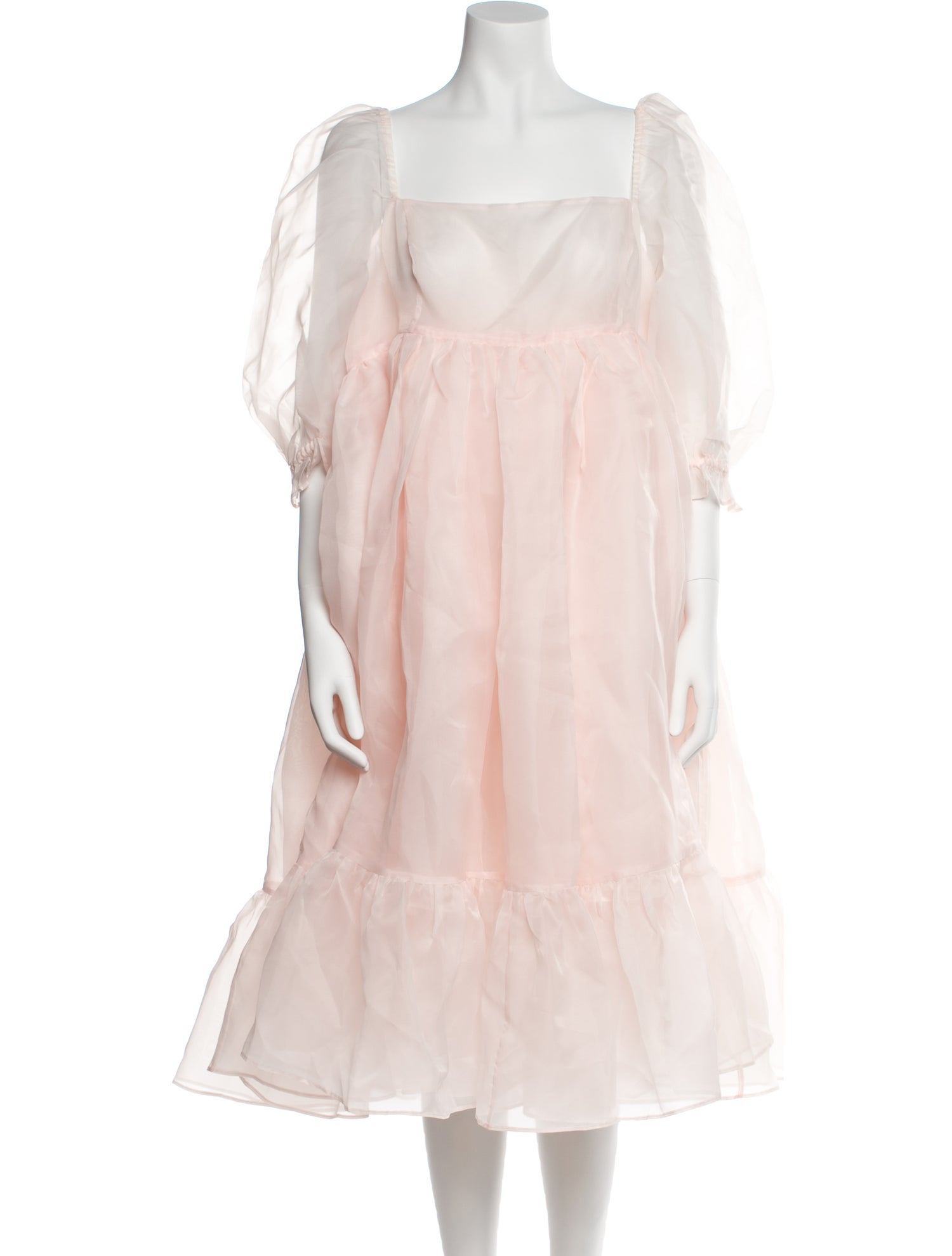 Selkie Square Neckline Midi Length Dress