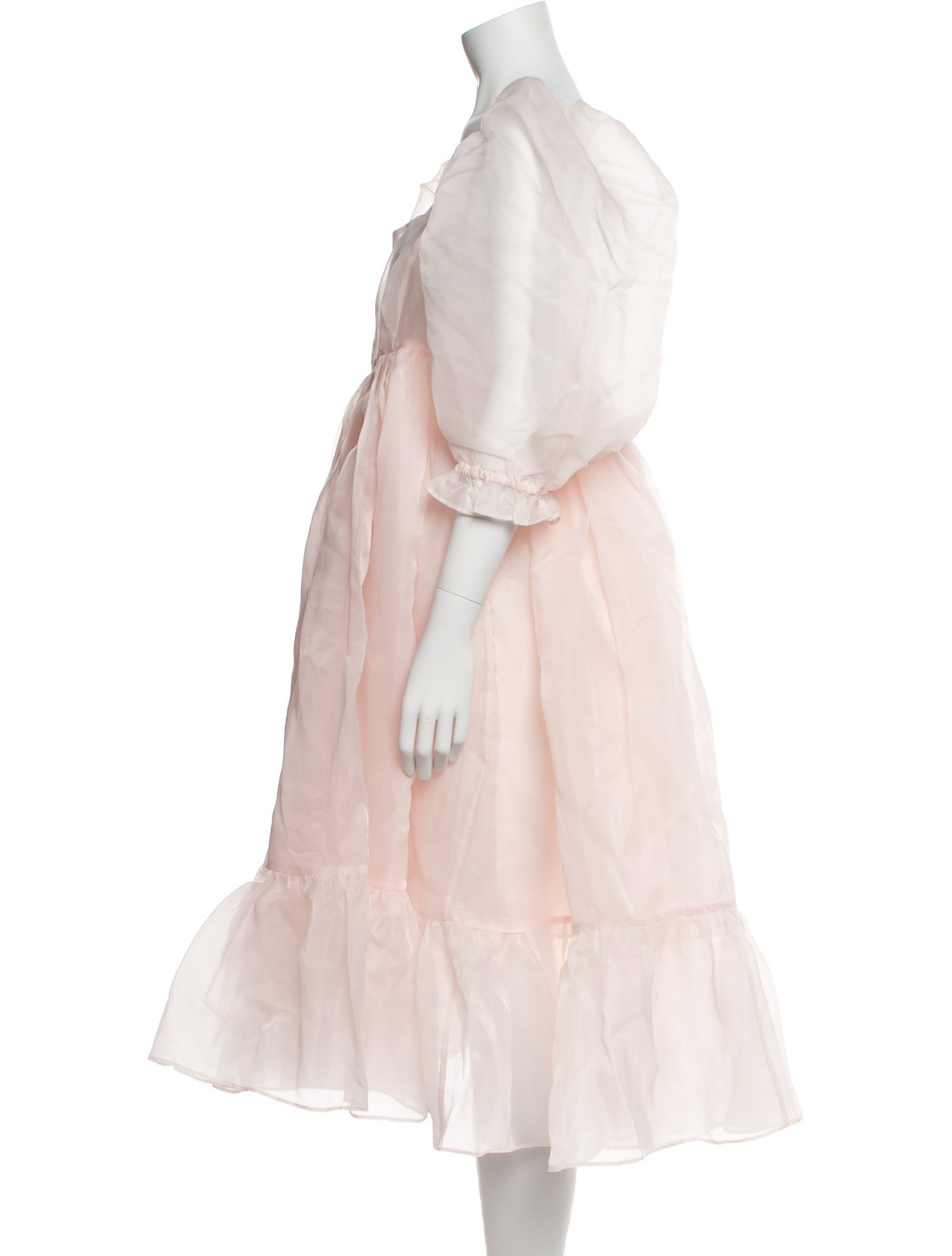 Selkie Square Neckline Midi Length Dress