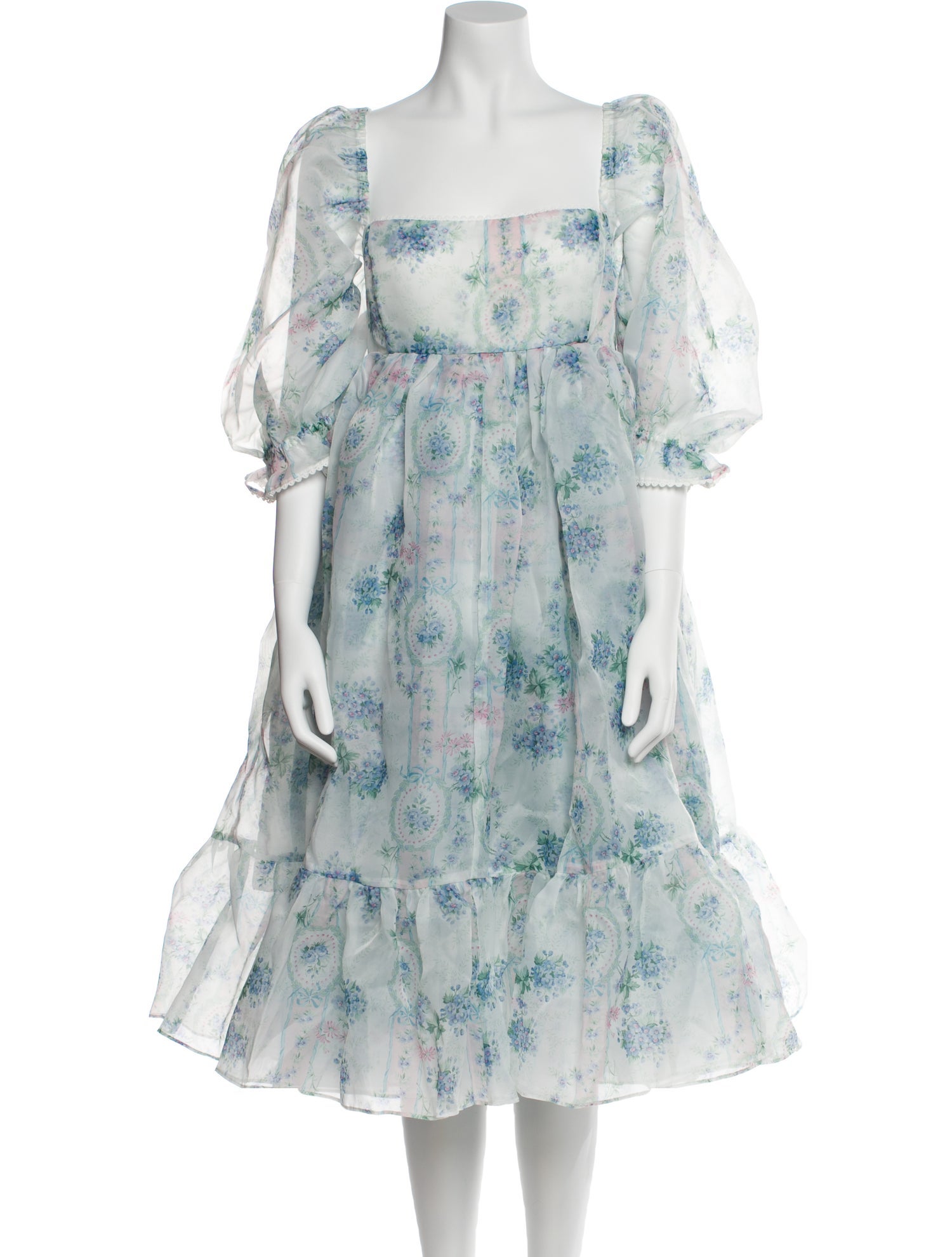 Selkie Floral Print Midi Length Dress