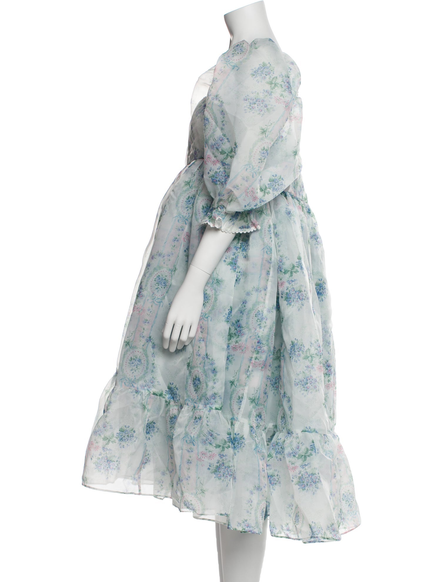 Selkie Floral Print Midi Length Dress