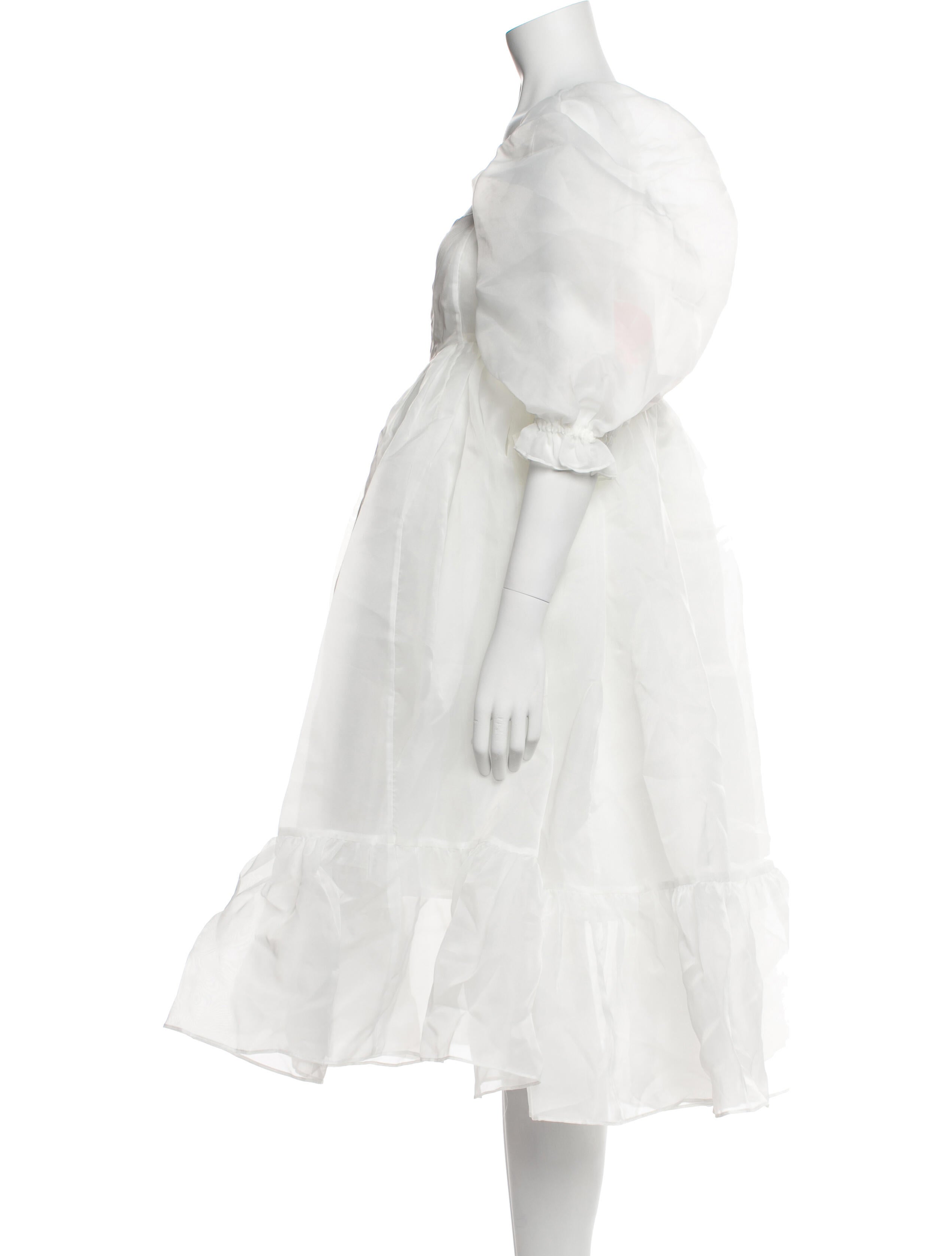 Selkie Square Neckline Midi Length Dress