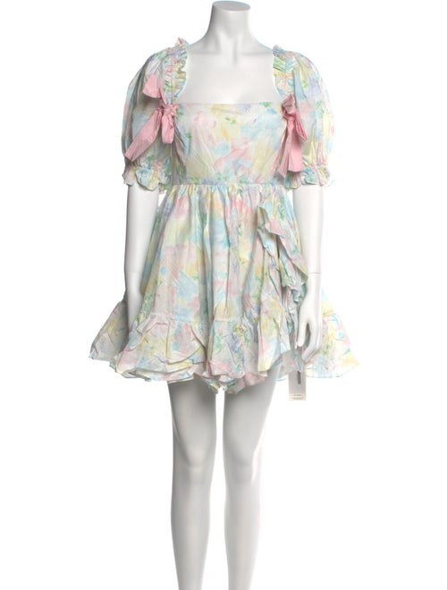 Selkie Floral Print Mini Dress