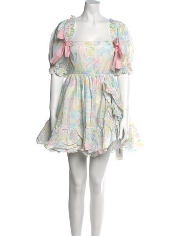 Selkie Dresses Floral Print Mini Dress XL