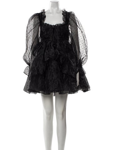 Selkie Dresses Lace Pattern Mini Dress XL