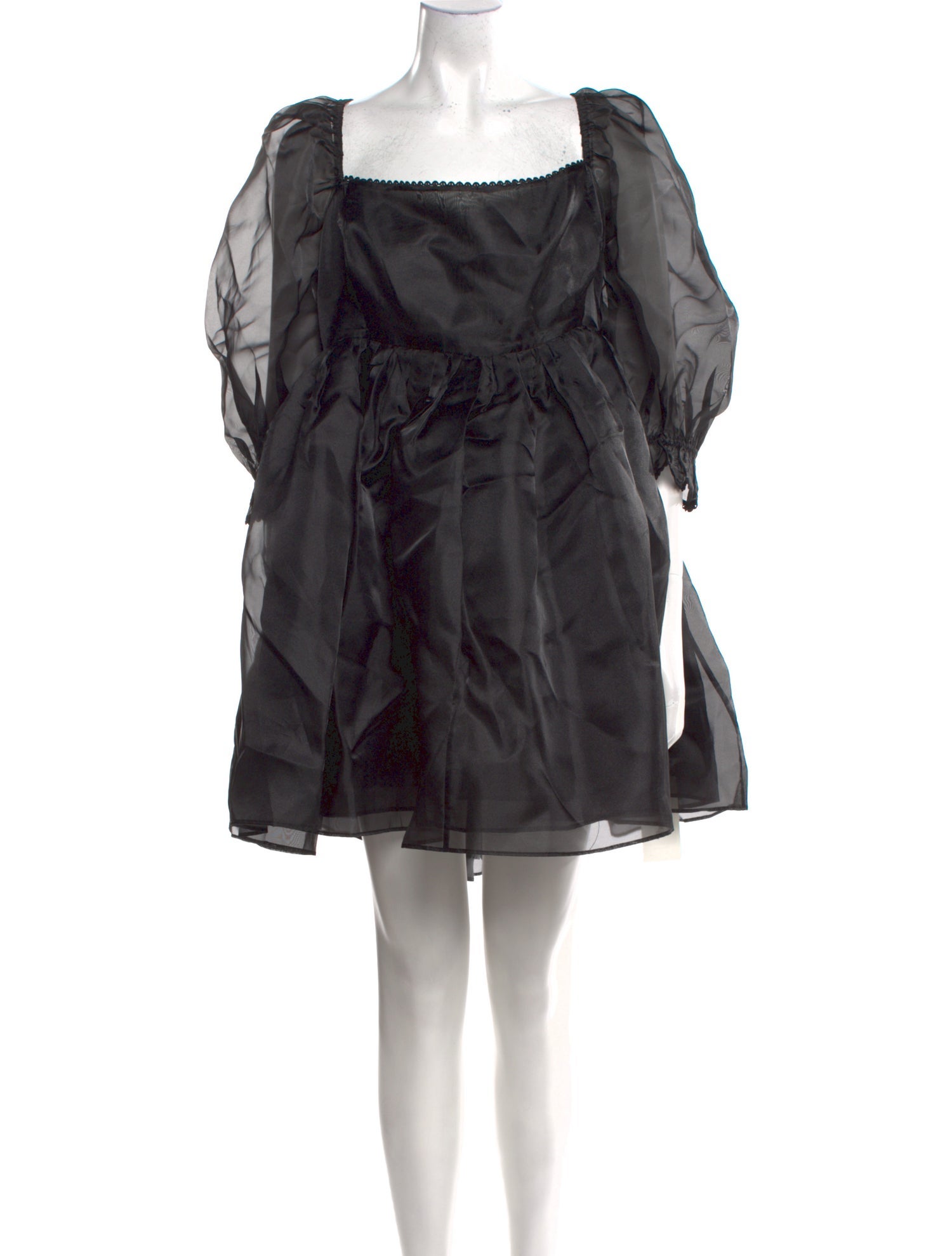 Selkie Square Neckline Knee-Length Dress