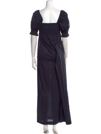 Selkie Striped Square Neckline Jumpsuit