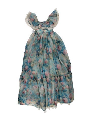 Selkie Dresses Floral Print Long Dress XXS
