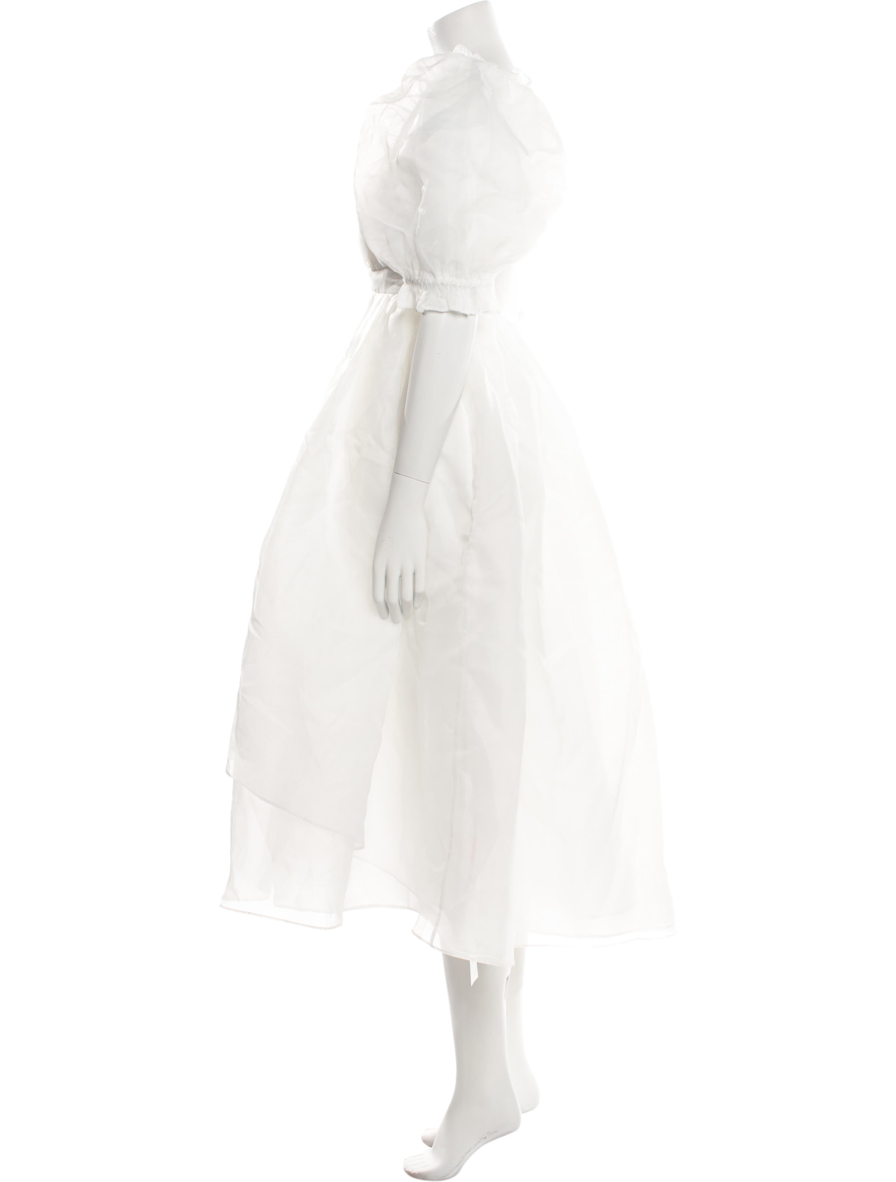 Selkie Square Neckline Midi Length Dress