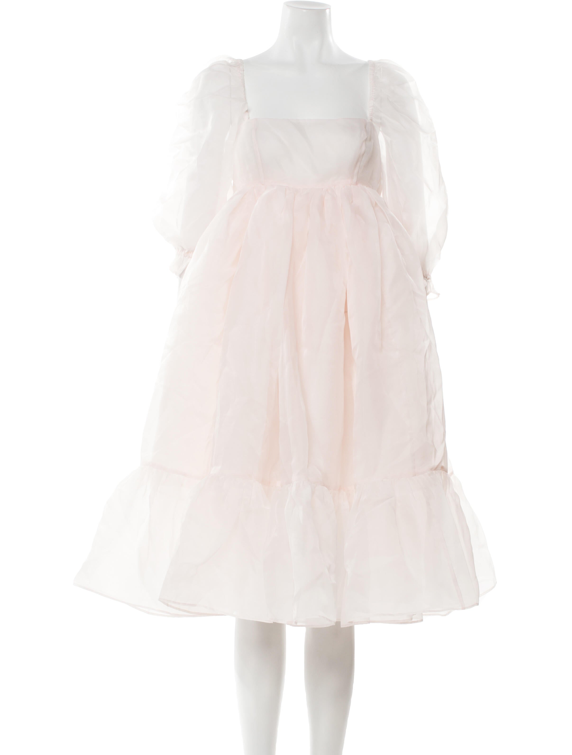 Selkie Square Neckline Knee-Length Dress