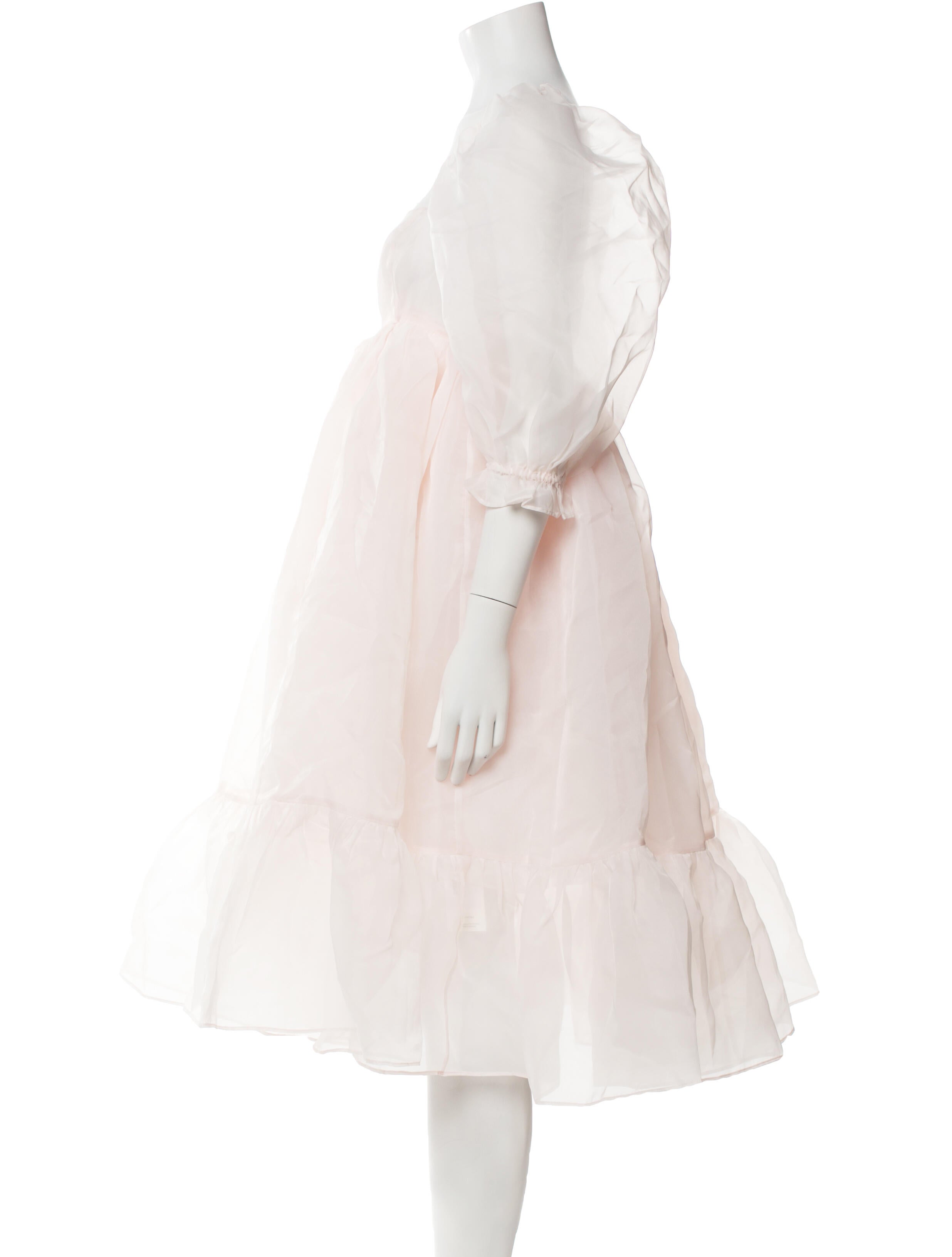 Selkie Square Neckline Knee-Length Dress