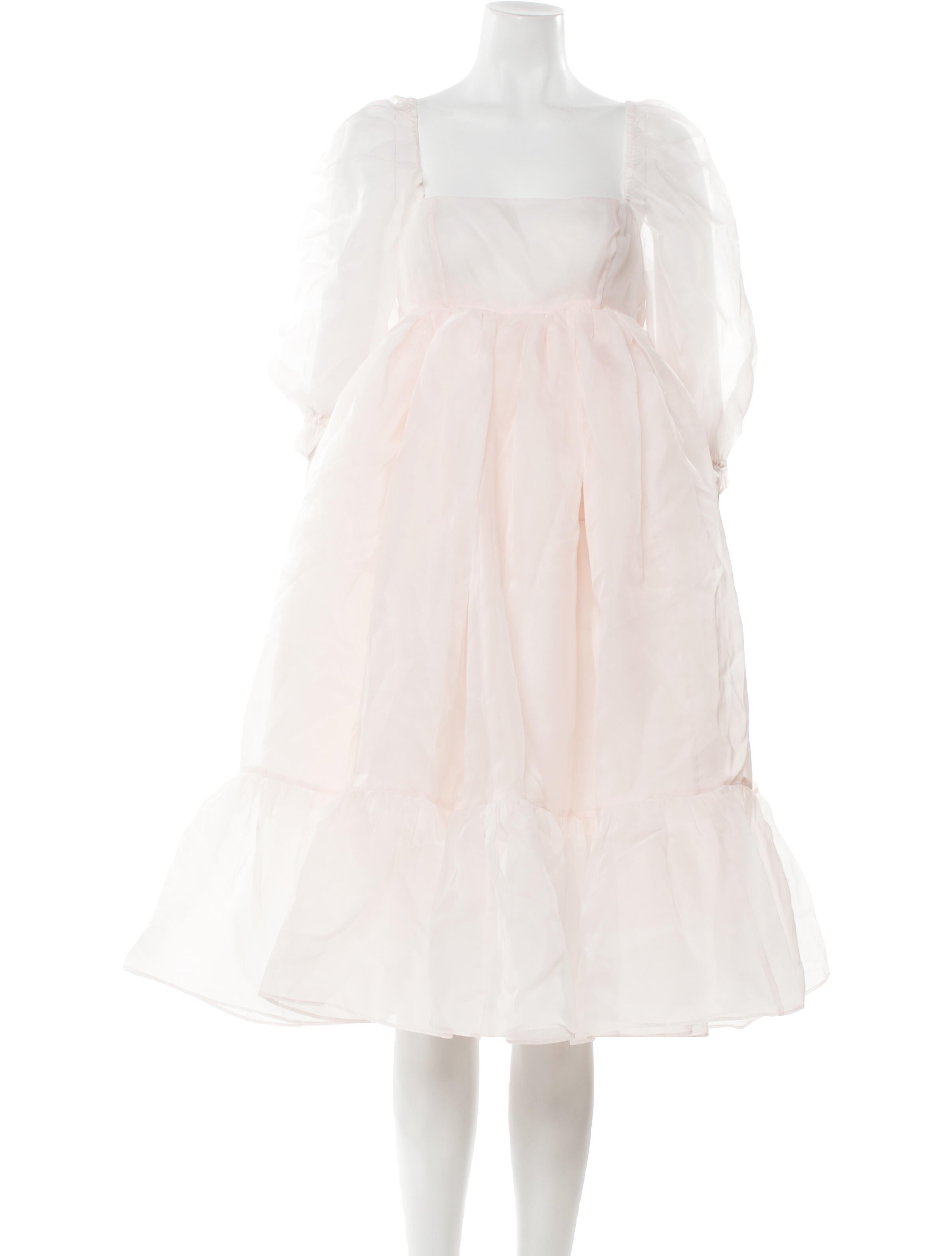 Selkie Square Neckline Knee-Length Dress