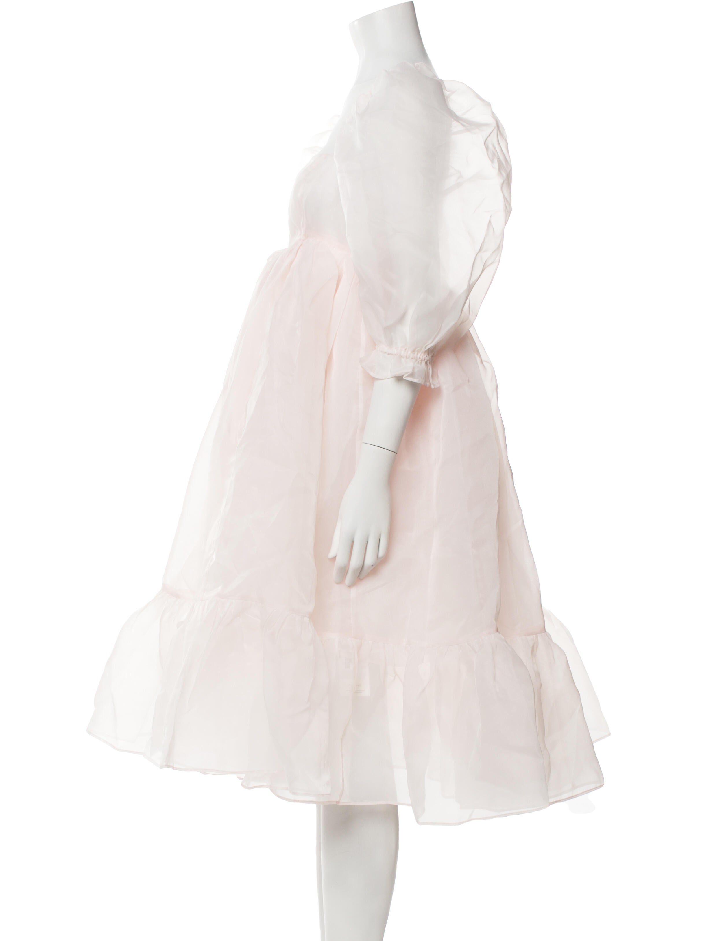 Selkie Square Neckline Knee-Length Dress