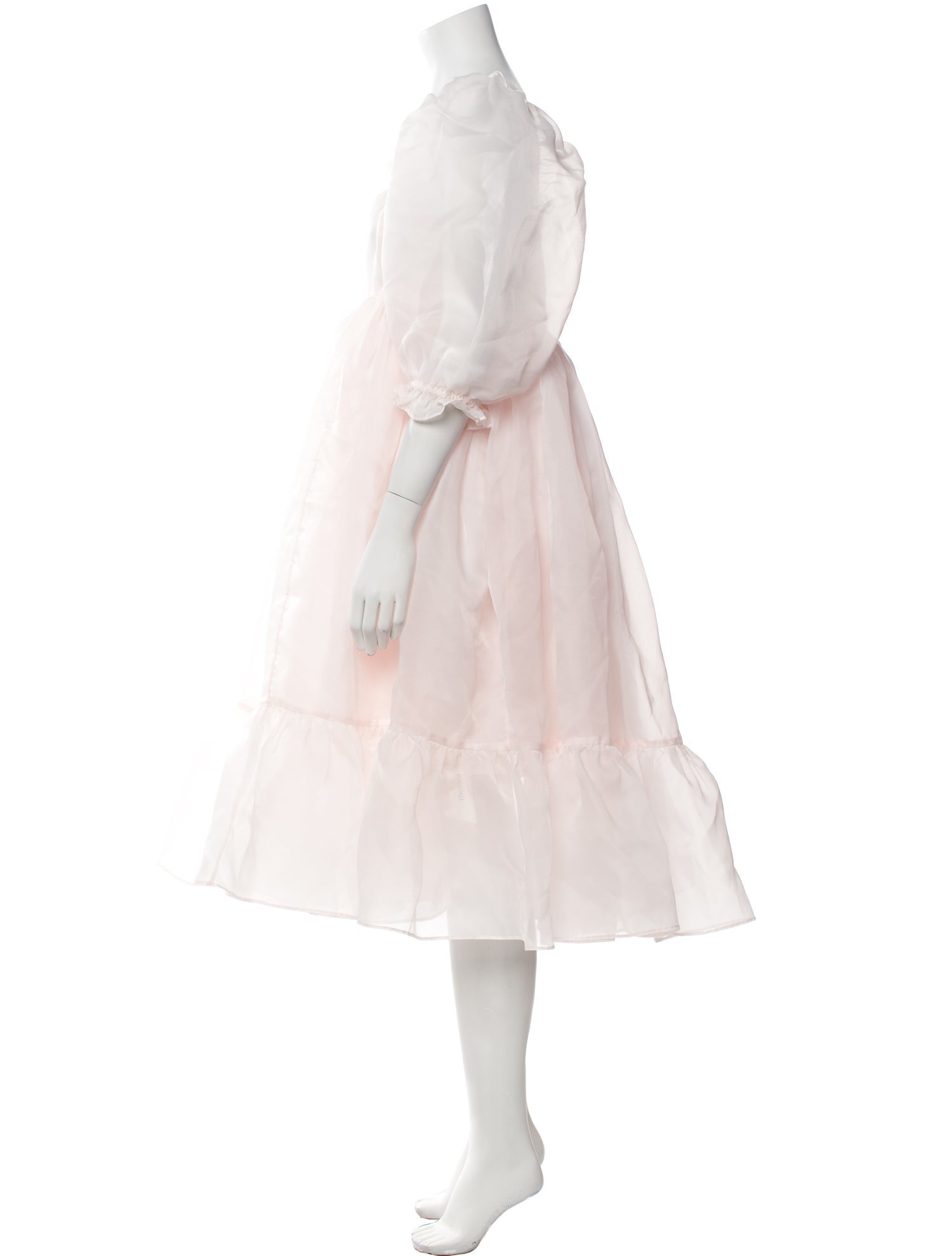 Selkie Square Neckline Knee-Length Dress