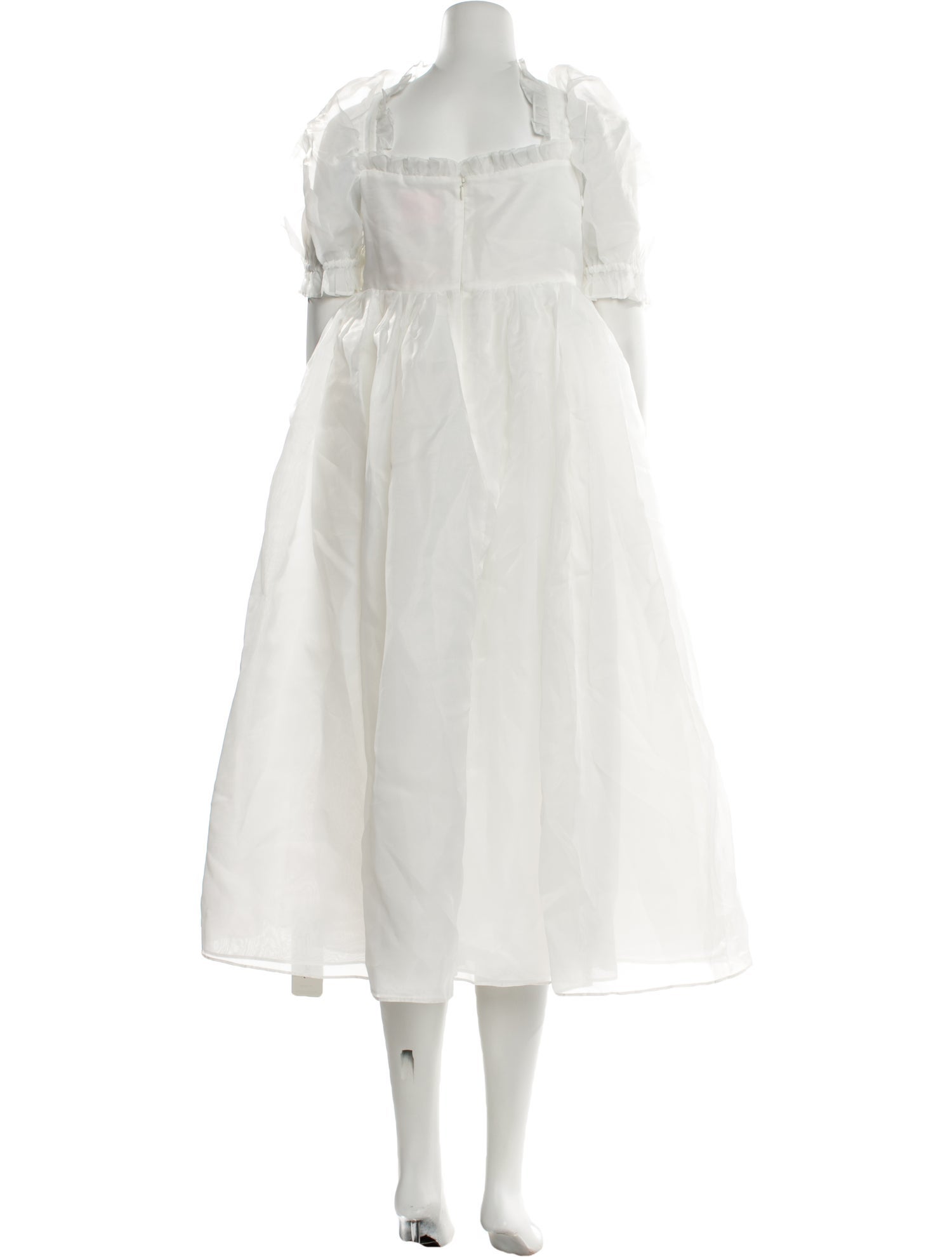 Selkie Square Neckline Knee-Length Dress