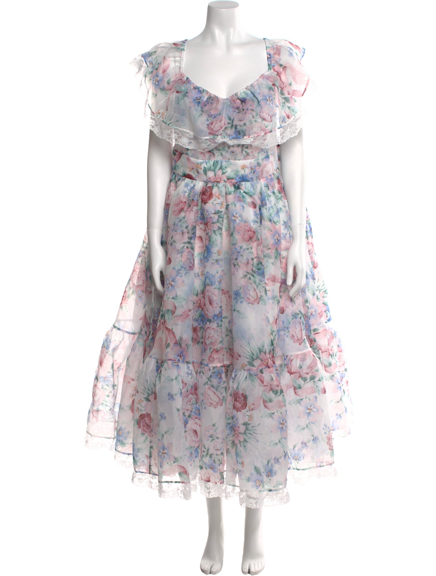 Selkie Floral Print Long Dress w/ Tags