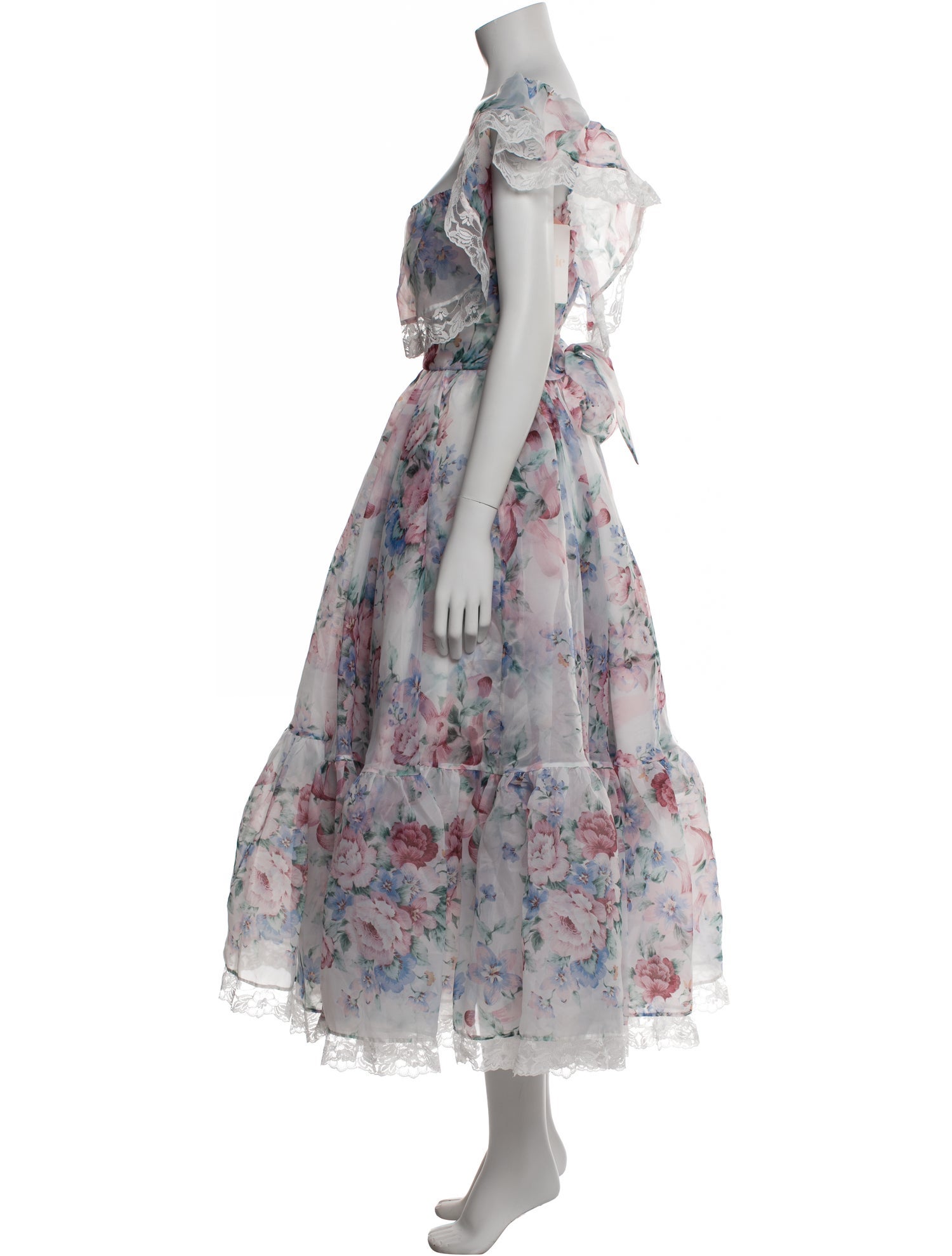 Selkie Floral Print Midi Length Dress w/ Tags