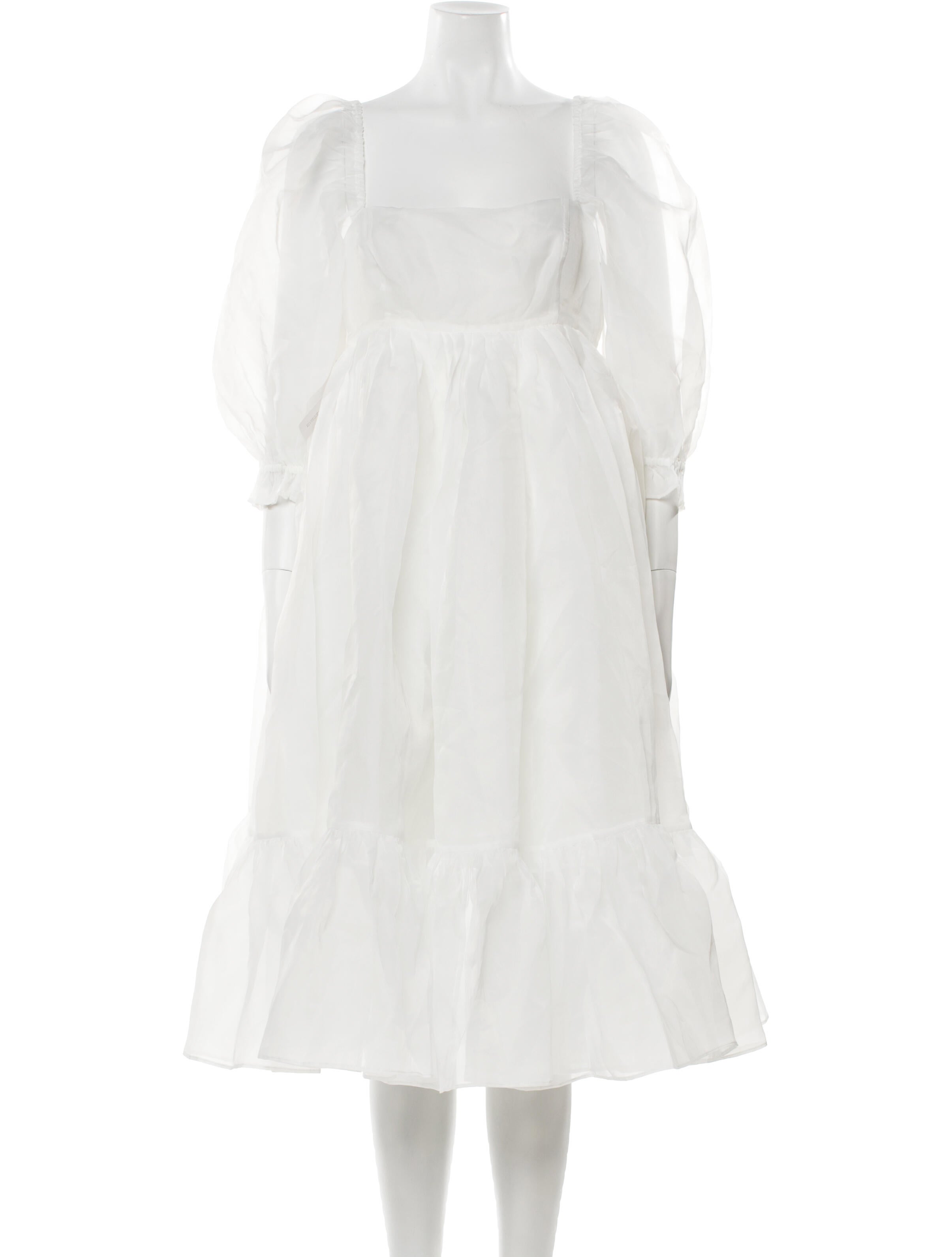 Selkie Square Neckline Knee-Length Dress