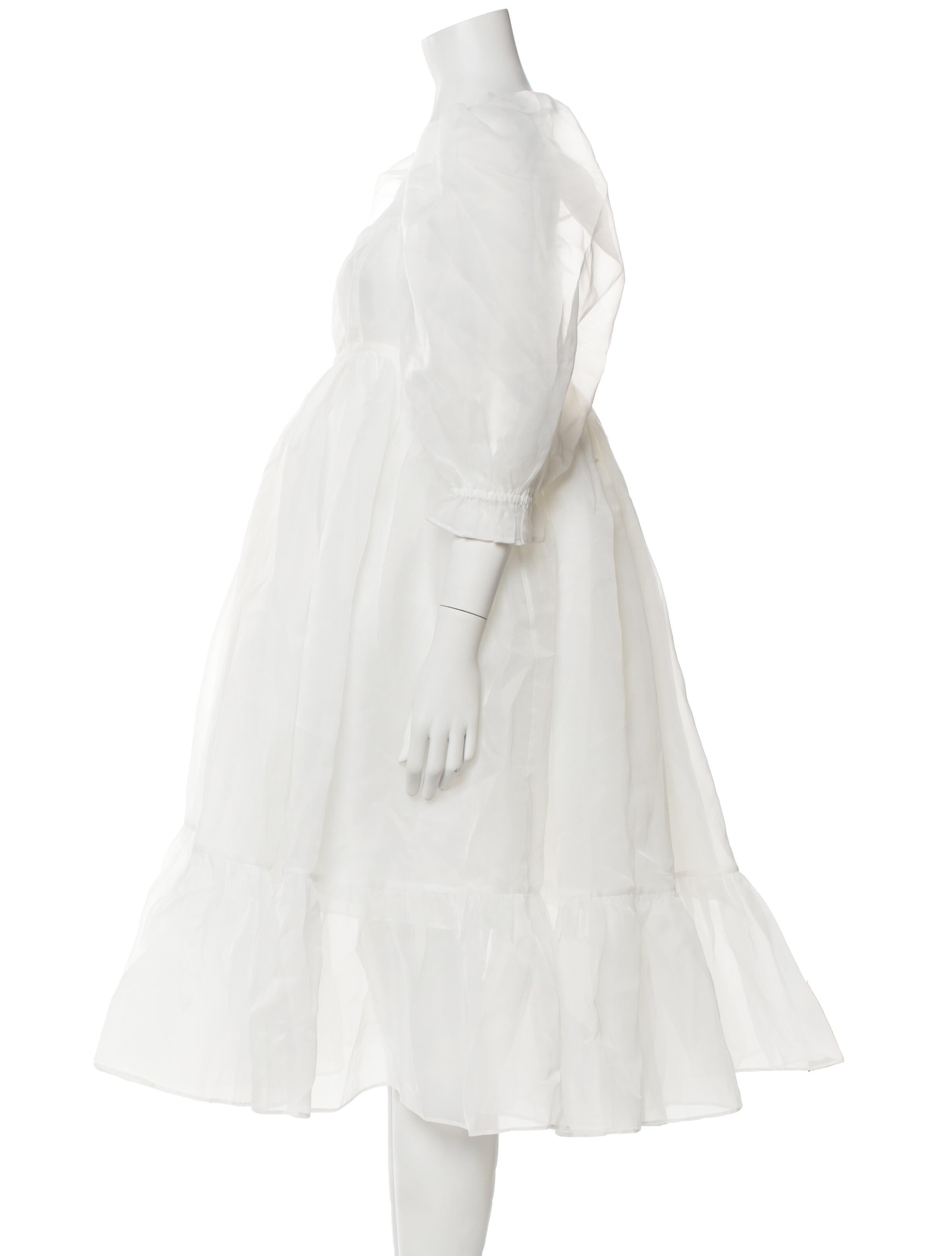 Selkie Square Neckline Knee-Length Dress