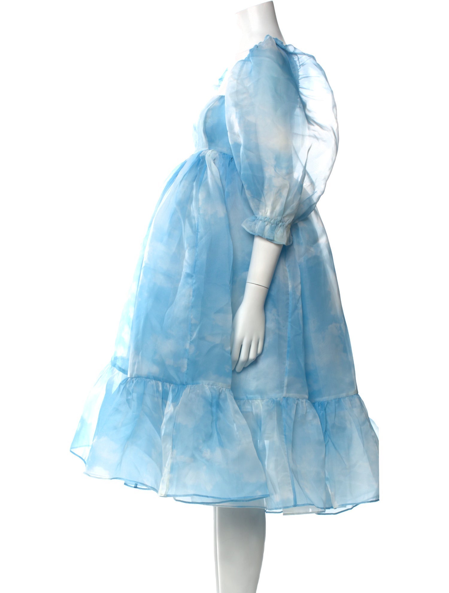 Selkie Square Neckline Knee-Length Dress