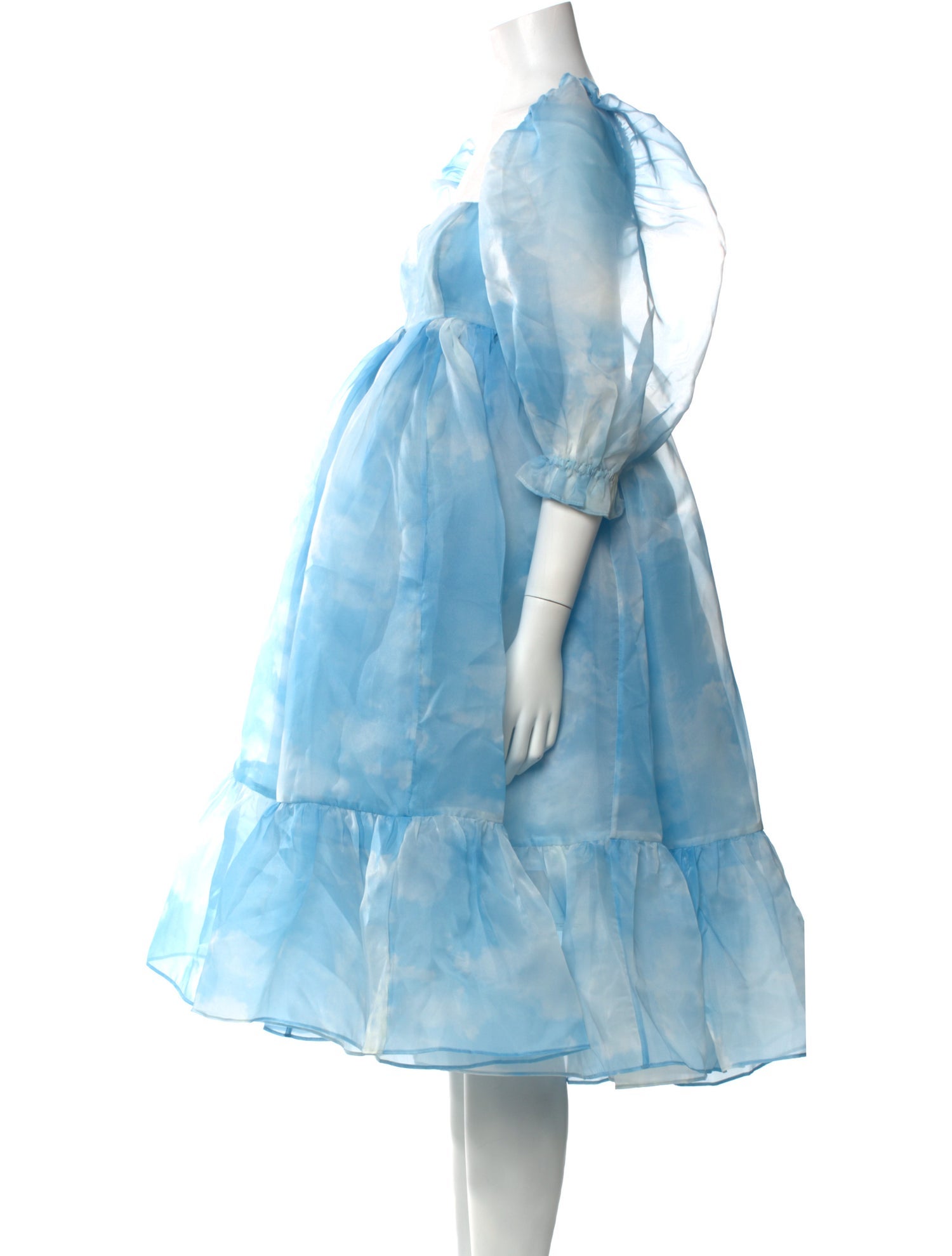 Selkie Square Neckline Knee-Length Dress