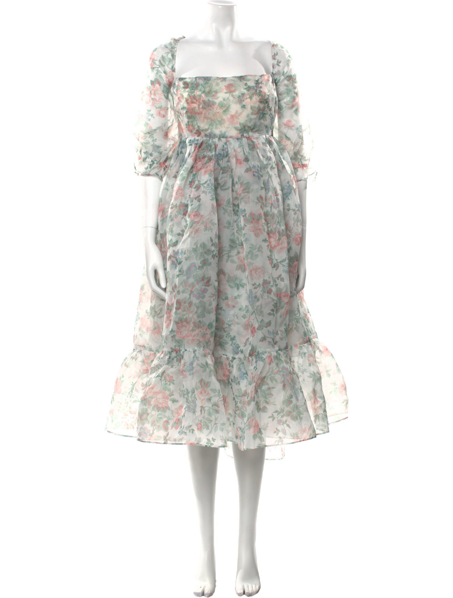 Selkie Floral Print Knee-Length Dress