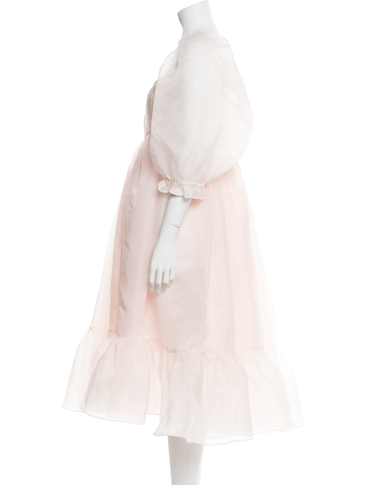 Selkie Square Neckline Knee-Length Dress