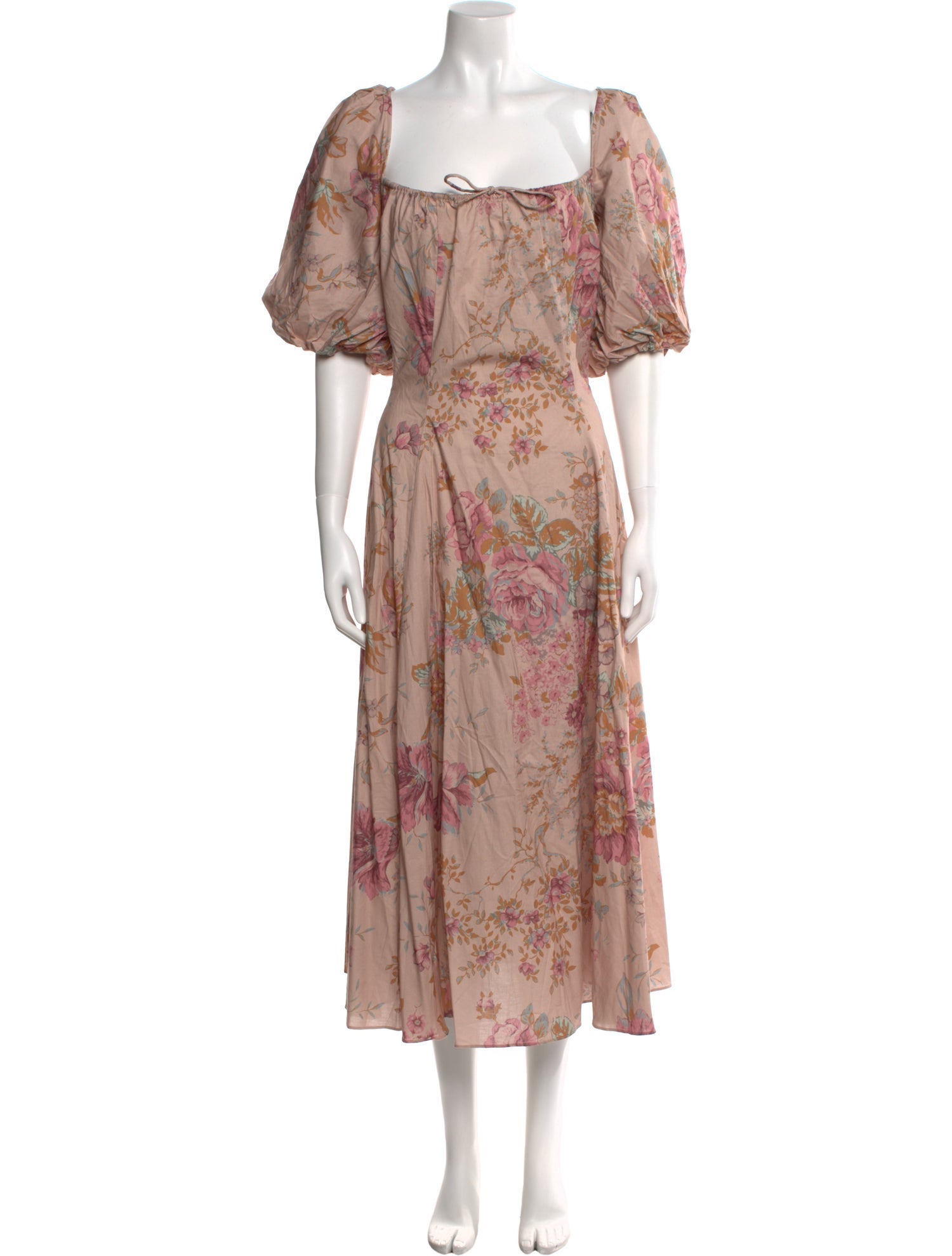 Selkie Floral Print Midi Length Dress