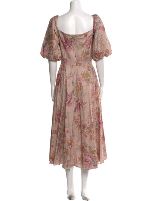 Selkie Floral Print Midi Length Dress