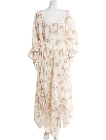 Selkie Dresses Floral Print Long Dress XXL