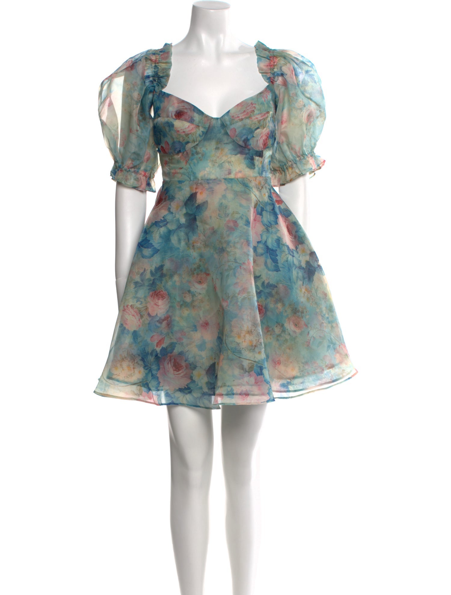 Selkie Floral Print Mini Dress