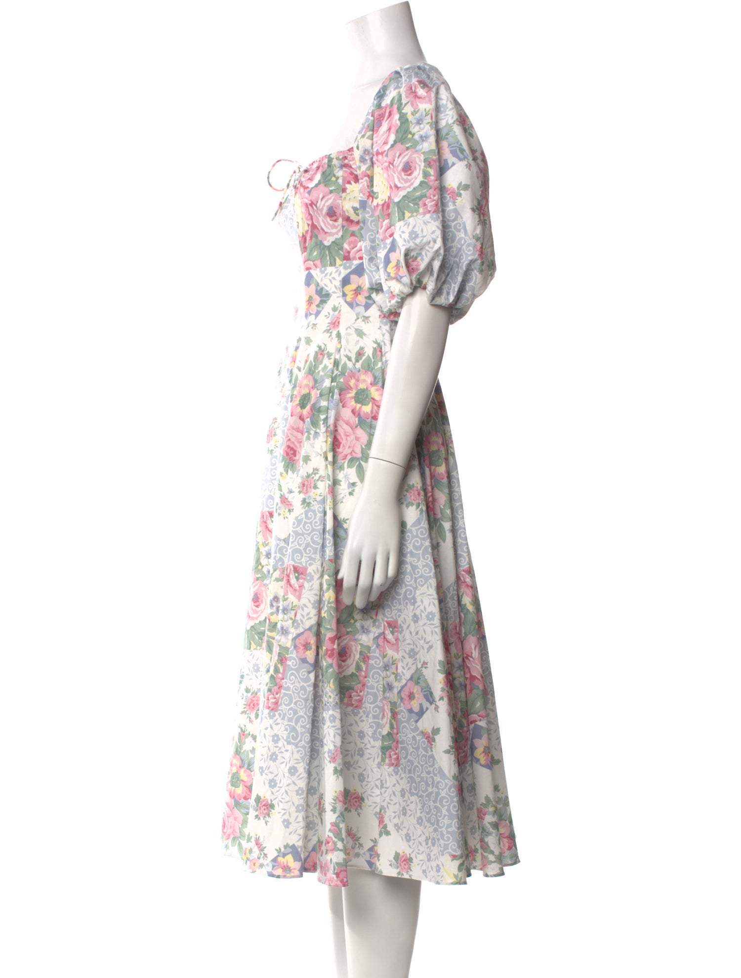 Selkie Floral Print Midi Length Dress